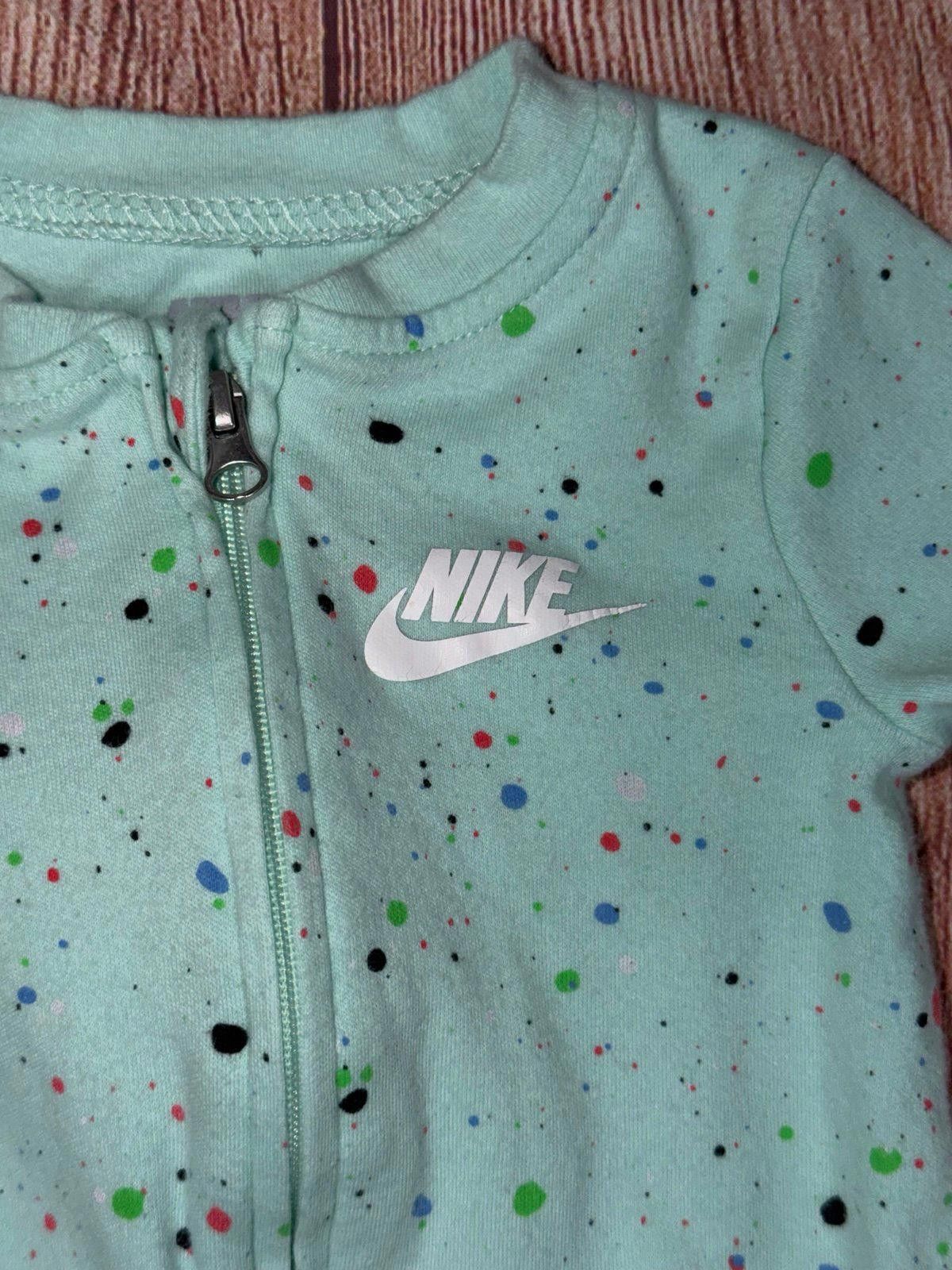 Nike Nike Baby Boy 6 Month Mint Green Speckle Zip-Up Sleeper Size ONE SIZE - 3 Thumbnail