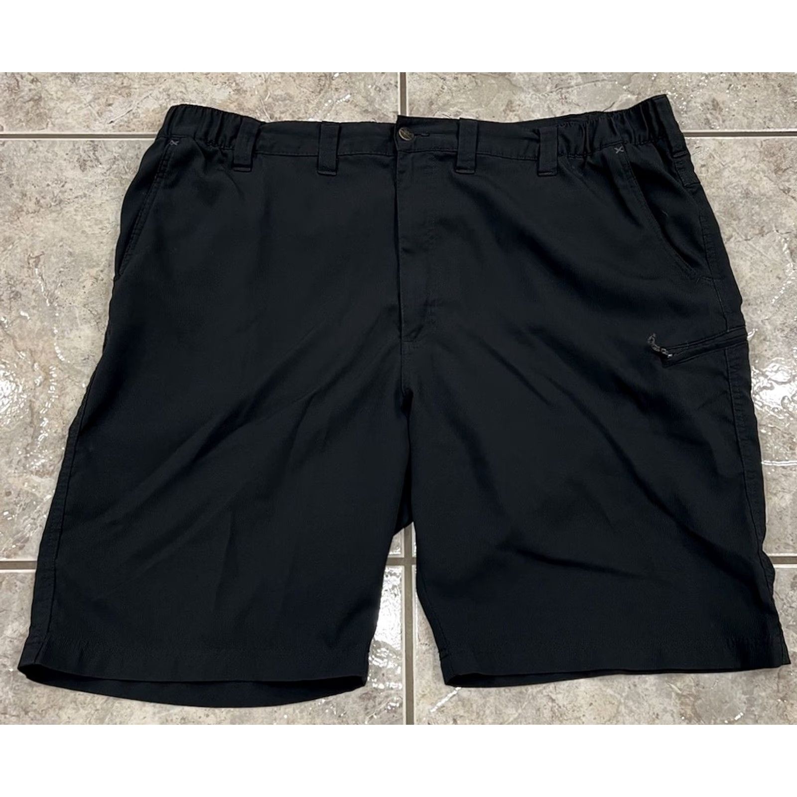 Wrangler VINTAGE_Black Wrangler Cargo Shorts Mens 44 10" Inseam Zip Pocket Travel Outdoors Polyester Size US 44 / EU 60 - 2 Thumbnail