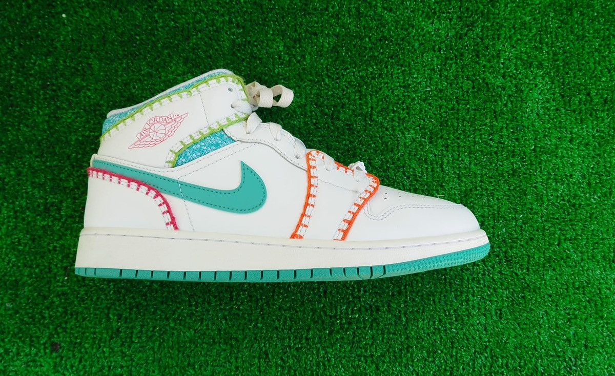 Jordan Brand Shoes Air Jordan 1 Mid "Multi Knit" #us6 - #eur38,5 Size US 6 / IT 36 - 5 Thumbnail