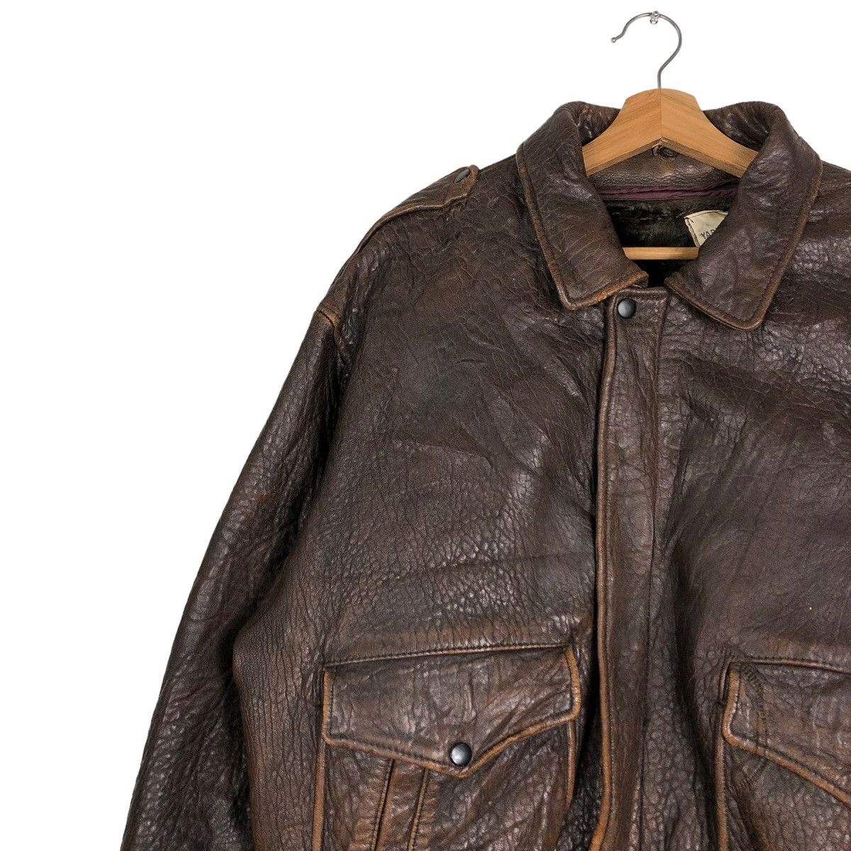 Genuine Leather 🔥VINTAGE FLY LEATHER JACKET YARD SELECTION ISSEY MIYAKE Size US M / EU 48-50 / 2 - 5 Thumbnail