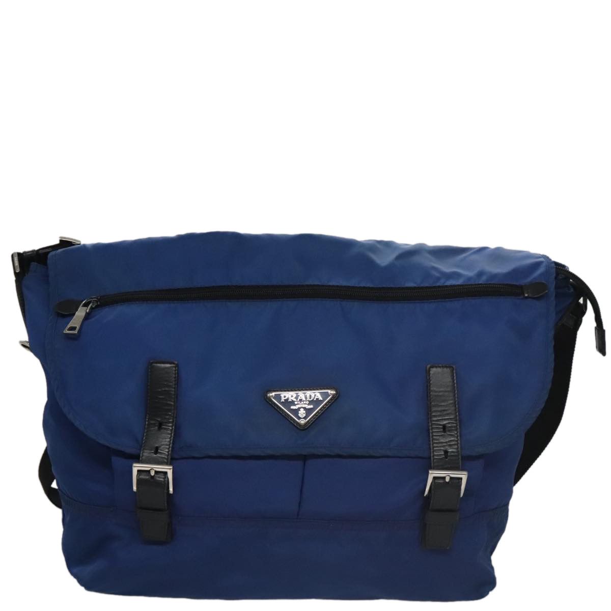 Prada Tessuto Blue Synthetic Shoulder Bag (Pre-Owned) Size ONE SIZE - 1 Thumbnail