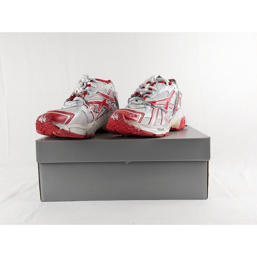 Balenciaga o1rshd1 Bicolor Mesh Runner in White/Red Size US 11 / EU 44 - 11 Thumbnail