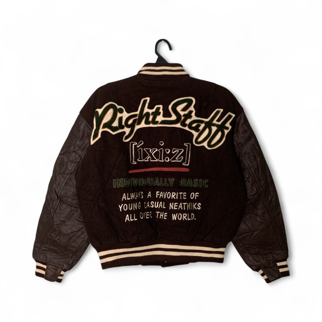 Japanese Brand Rare Design Vintage [ixi:z] Right Staff Varsity Jackets Size US M / EU 48-50 / 2 - 1 Thumbnail