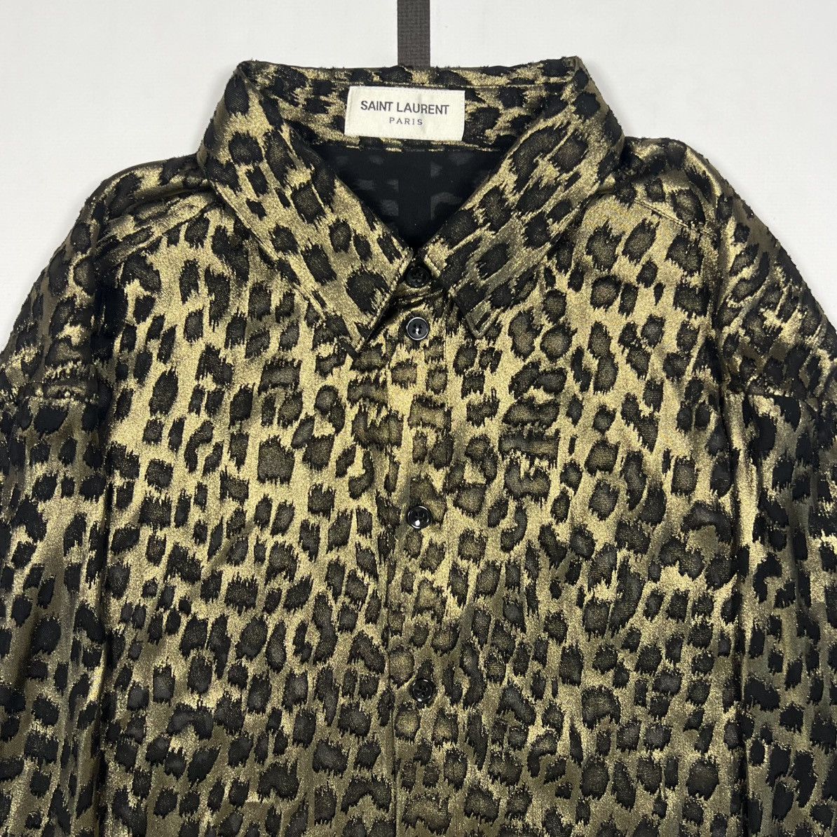 Saint Laurent Paris |[ FW19 Runway Saint Laurent Burnout Leopard Silk Shirt ]| Size US L / EU 52-54 / 3 - 4 Thumbnail