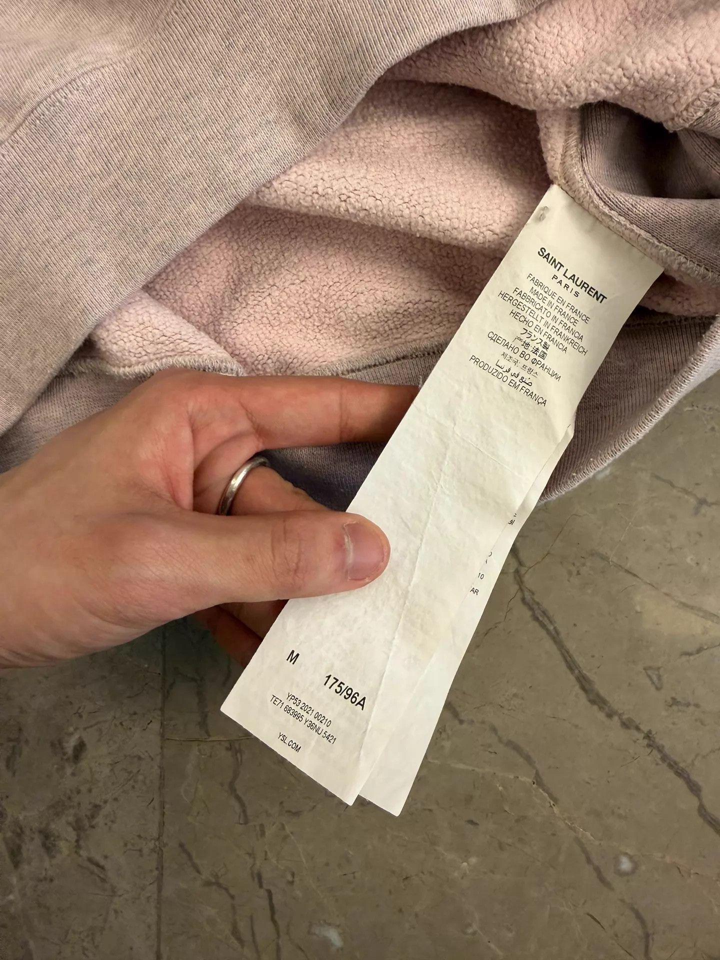 Saint Laurent Paris Saint Laurent gray-purple logo preppy sweatshirt unisex M Size US M / EU 48-50 / 2 - 5 Thumbnail