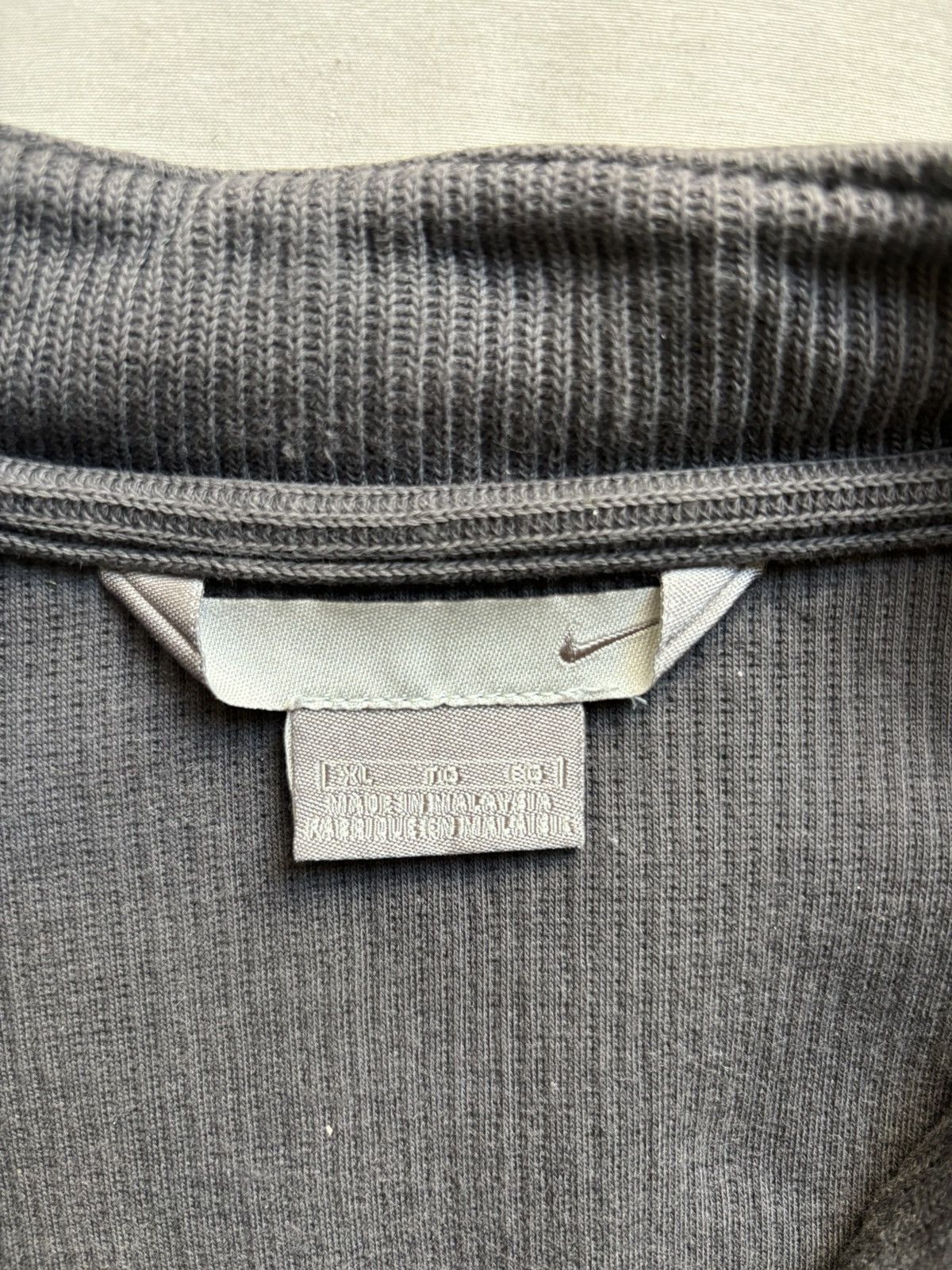 Nike Nike Gray Cotton Quarter Zip Sweatshirt Size US L / EU 52-54 / 3 - 4 Thumbnail