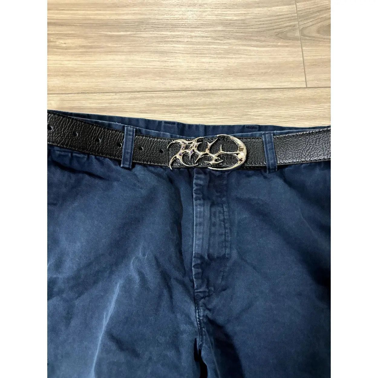 Japanese Brand A8 - Y2K Silver Buckle Belt Size 32 - 2 Thumbnail