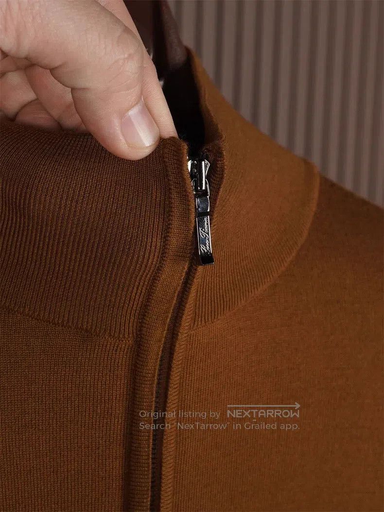 Loro Piana Loro Piana 12 Micron Wool Full Zip Knit Sweater Size US L / EU 52-54 / 3 - 7 Thumbnail