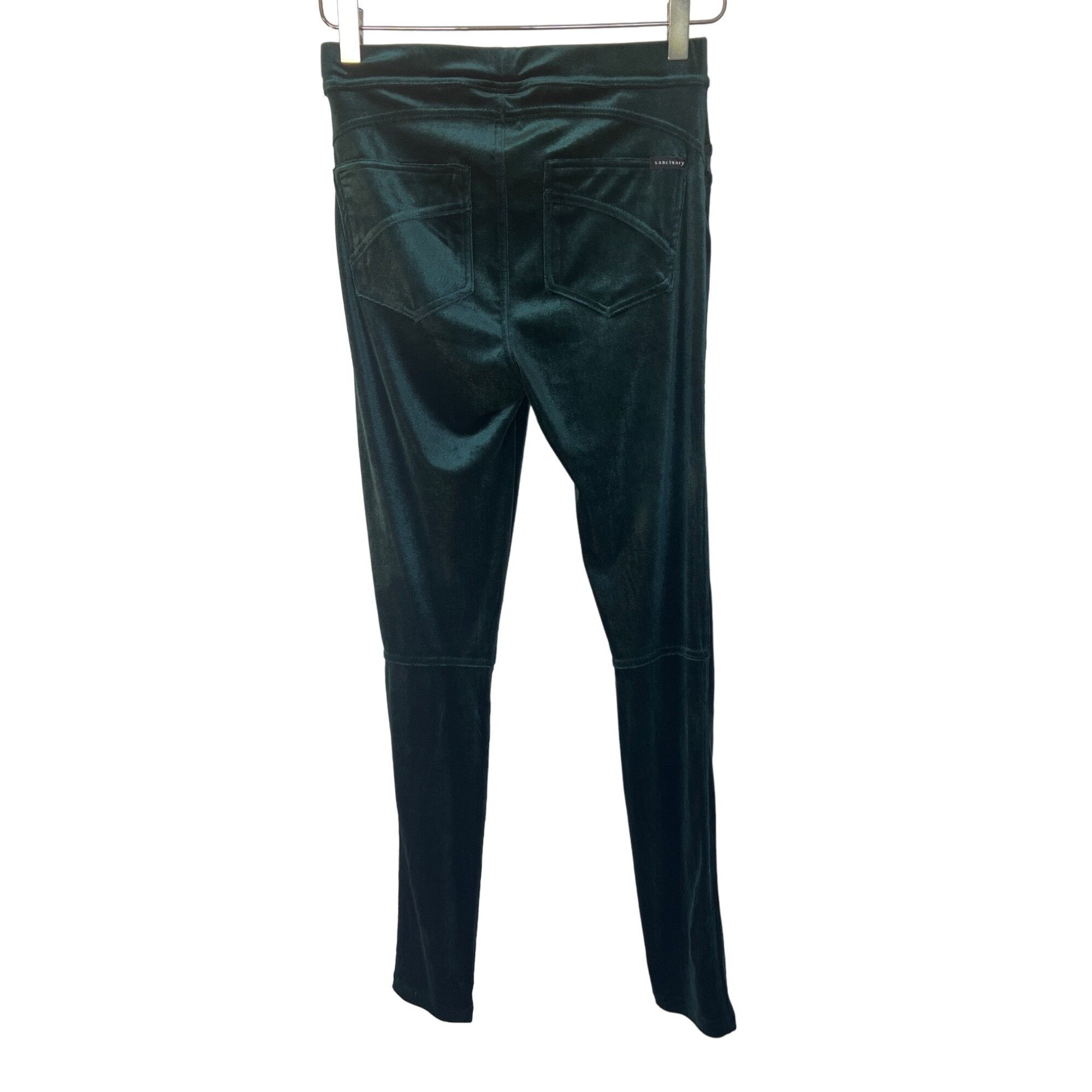 Sanctuary Sanctuary Womens Green Velvet Leggings Size 27" / US 4 / IT 40 - 5 Thumbnail