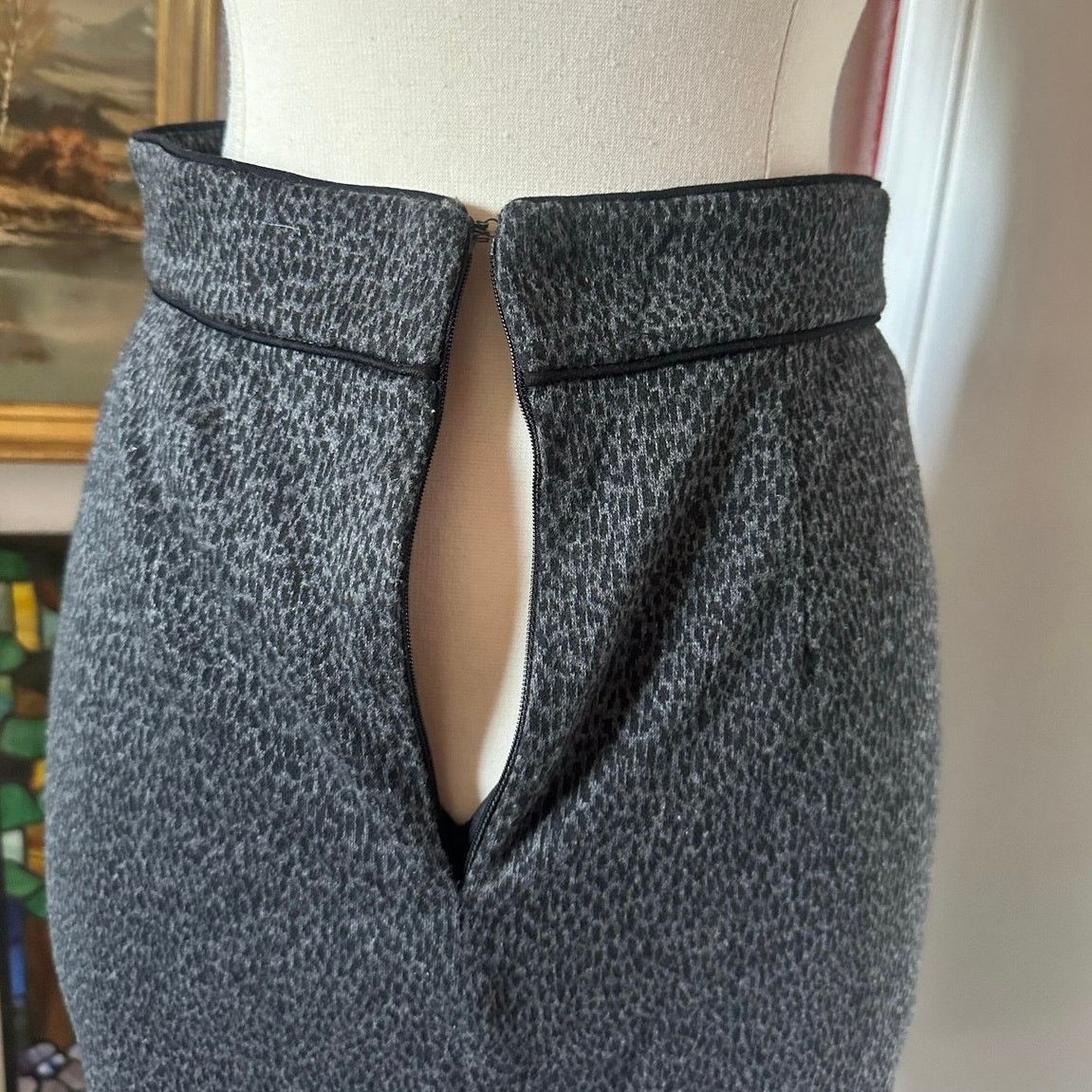 Forever 21 forever 21 gray black leopard print midi skirt Size 30" / US 8 / IT 44 - 3 Thumbnail