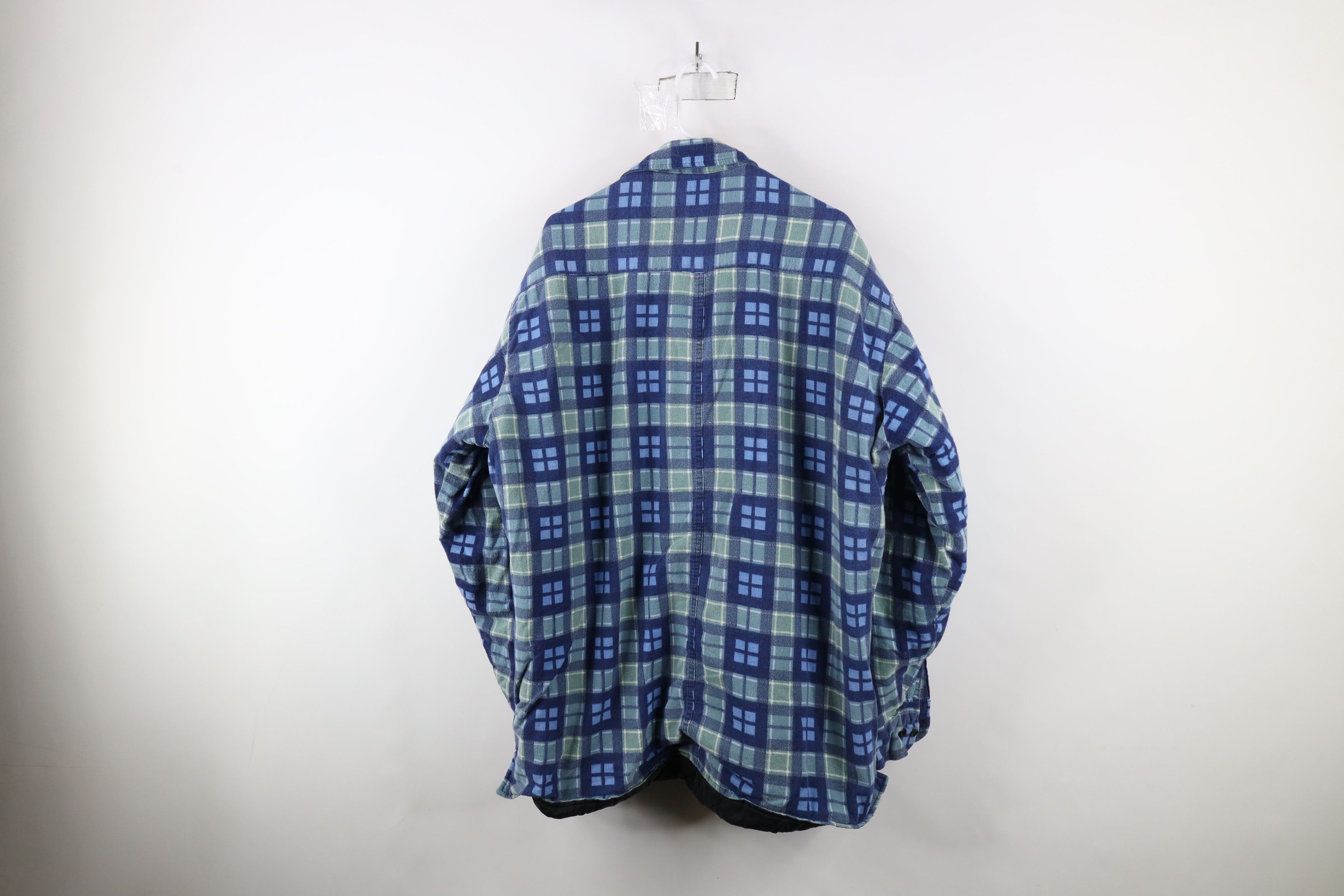 Vintage Vintage 90s Streetwear Flannel Quilted Button Shirt Jacket Size US XXL / EU 58 / 5 - 12 Thumbnail