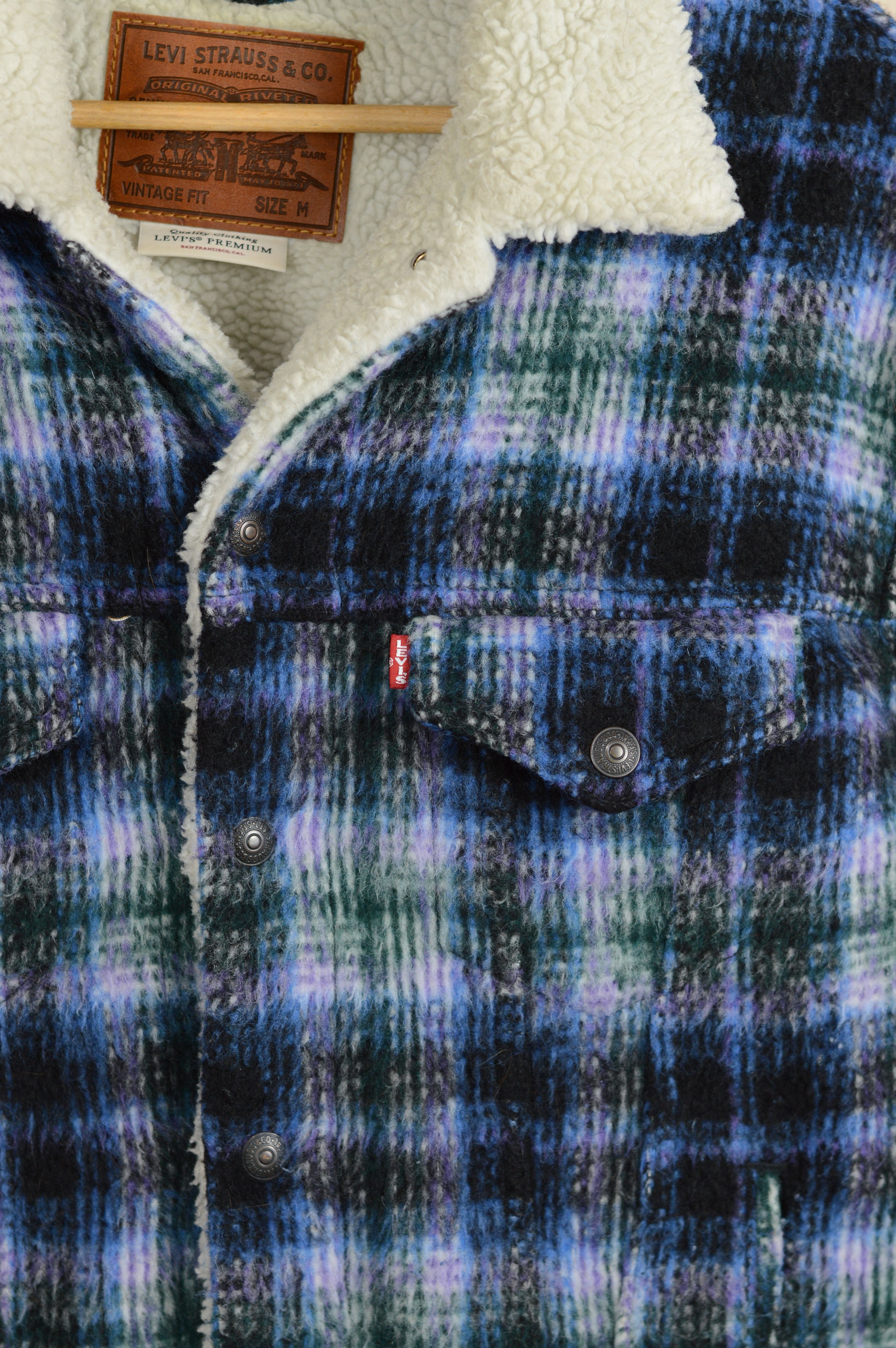 Levi's Levis premium checkered sherpa jacket plaid Size US M / EU 48-50 / 2 - 3 Thumbnail