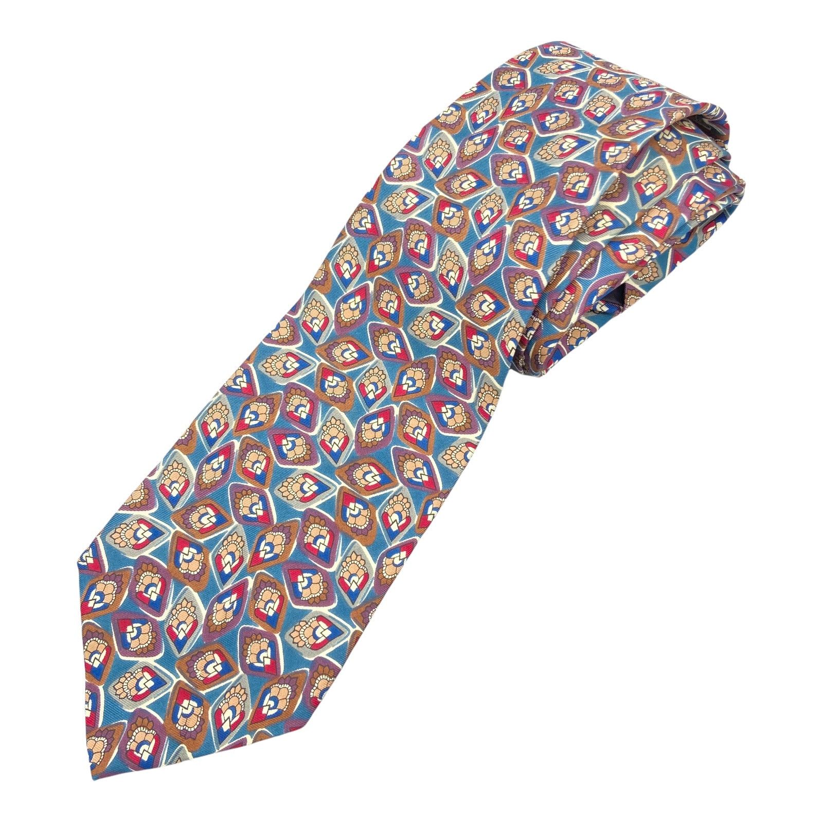 Dior Christian Dior Monsieur Silk Necktie Blue Burgundy Florette Size ONE SIZE - 1 Thumbnail