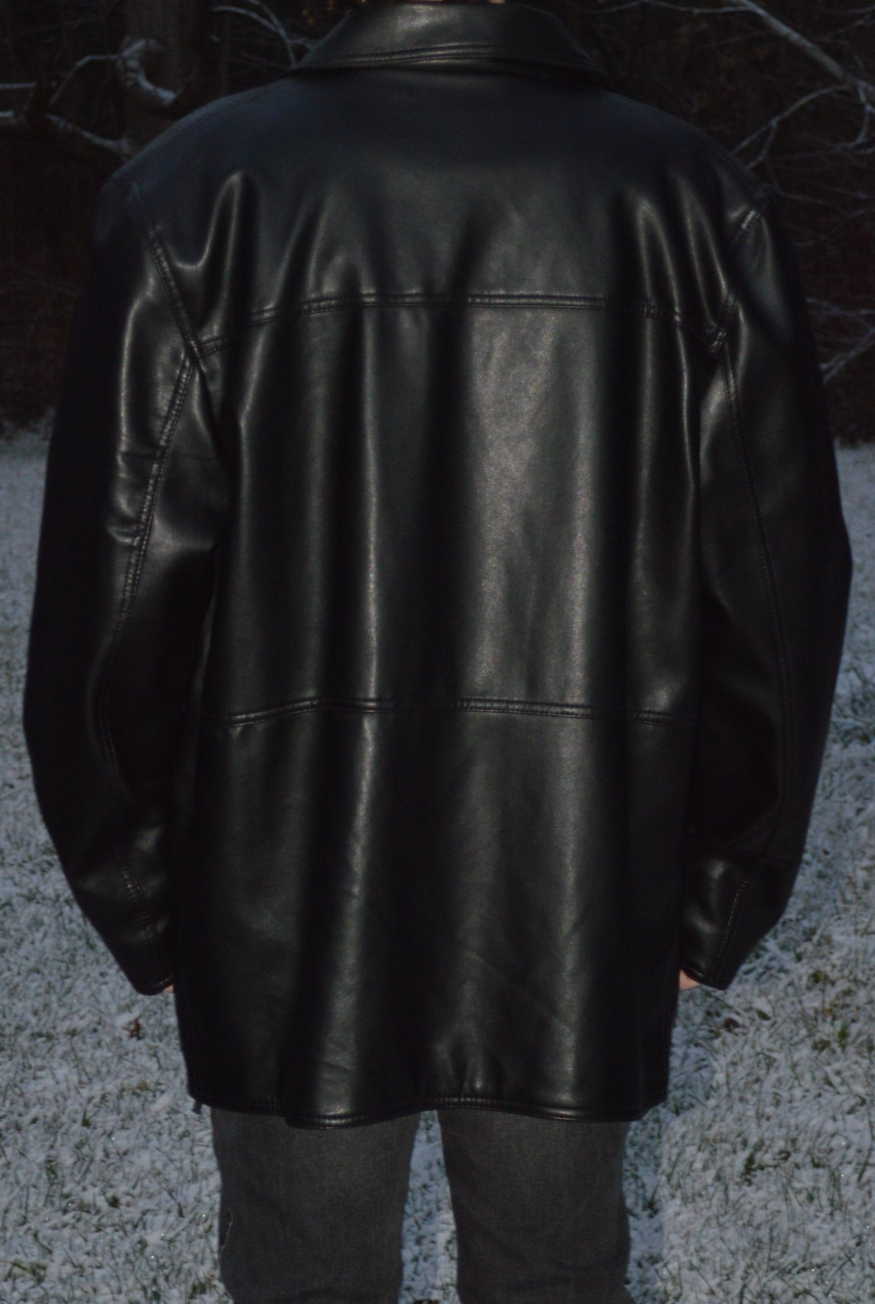 Emporio Armani Emporio Collezioni Leather Metal Patch Jacket with Buttons Size US L / EU 52-54 / 3 - 3 Thumbnail