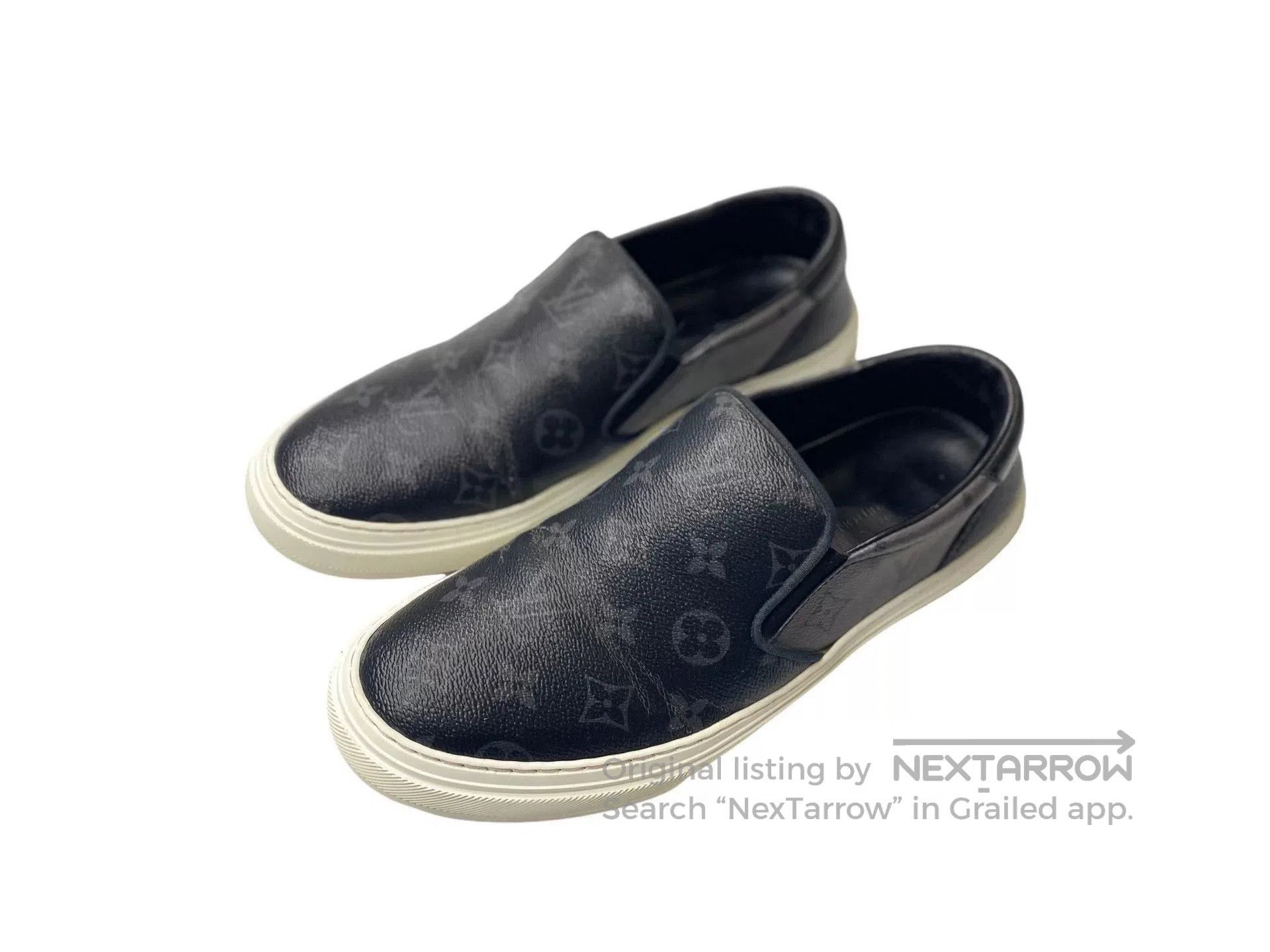 Louis Vuitton Louis Vuitton Black Silver Monogram Slip. Size US 9 / EU 42 - 1 Thumbnail