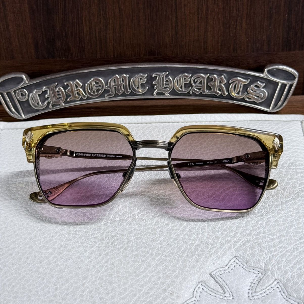 Chrome Hearts Chrome Hearts LMGA 1/1 ‘Lakers’ Sunglasses Size ONE SIZE - 1 Thumbnail