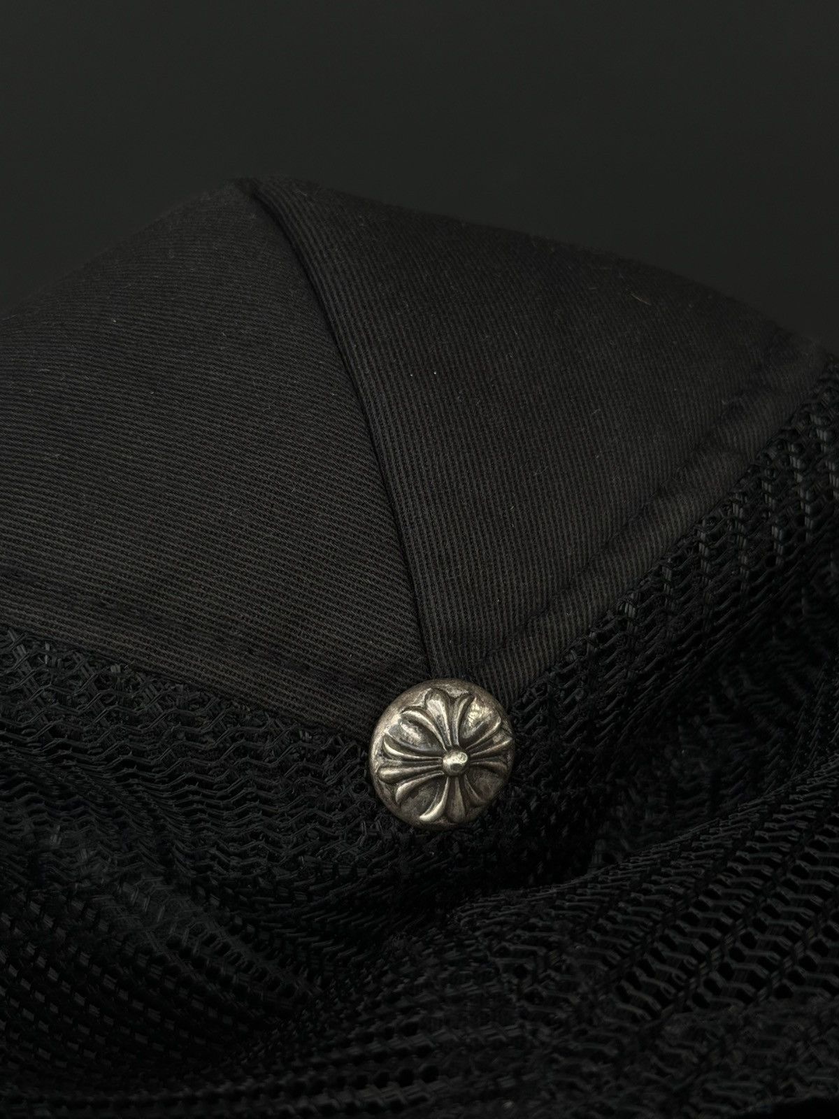 Chrome Hearts Rare Chrome - FUCK Embroidered Leather Trucker Hat Size ONE SIZE - 6 Thumbnail