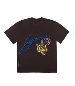 High Quality Travis Scott Cactus Jack x Fragment Design Co-brand Badge Logo  Letter Print Crew Neck Short T-Shirt - AliExpress