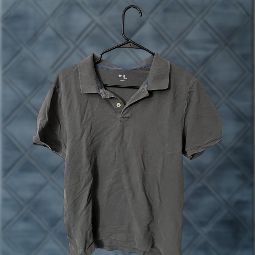 Gap VINTAGE Gap Pique Polo Shirt Men’s Short Sleeve Gray Solid Activewear Casual Size Large Size US L / EU 52-54 / 3 - 1 Thumbnail
