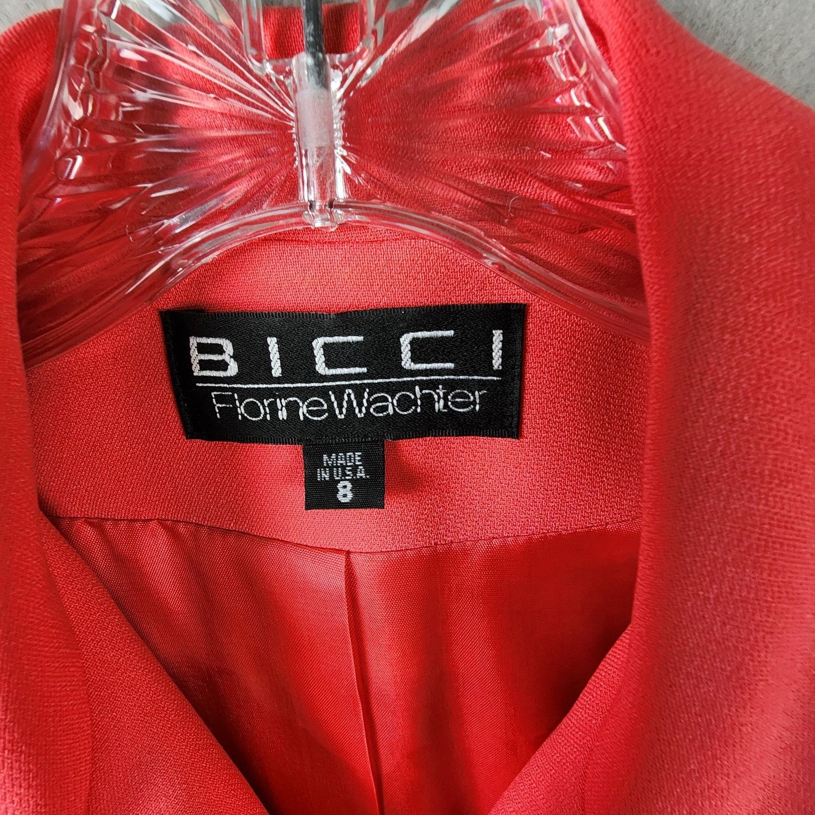 Other BICCI Florine Wachter Skirt Suit Women's 8 Polyester Coral Size M / US 6-8 / IT 42-44 - 14 Thumbnail