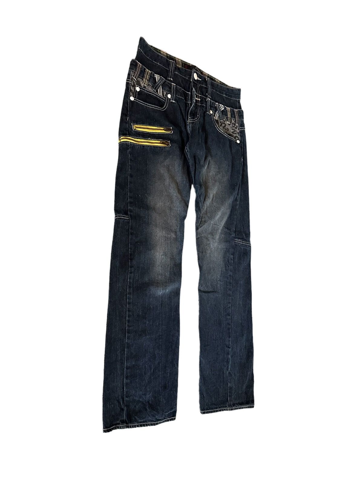 If Six Was Nine Dominate Doublewaist Denim Jeans Size US 32 / EU 48 - 7 Thumbnail