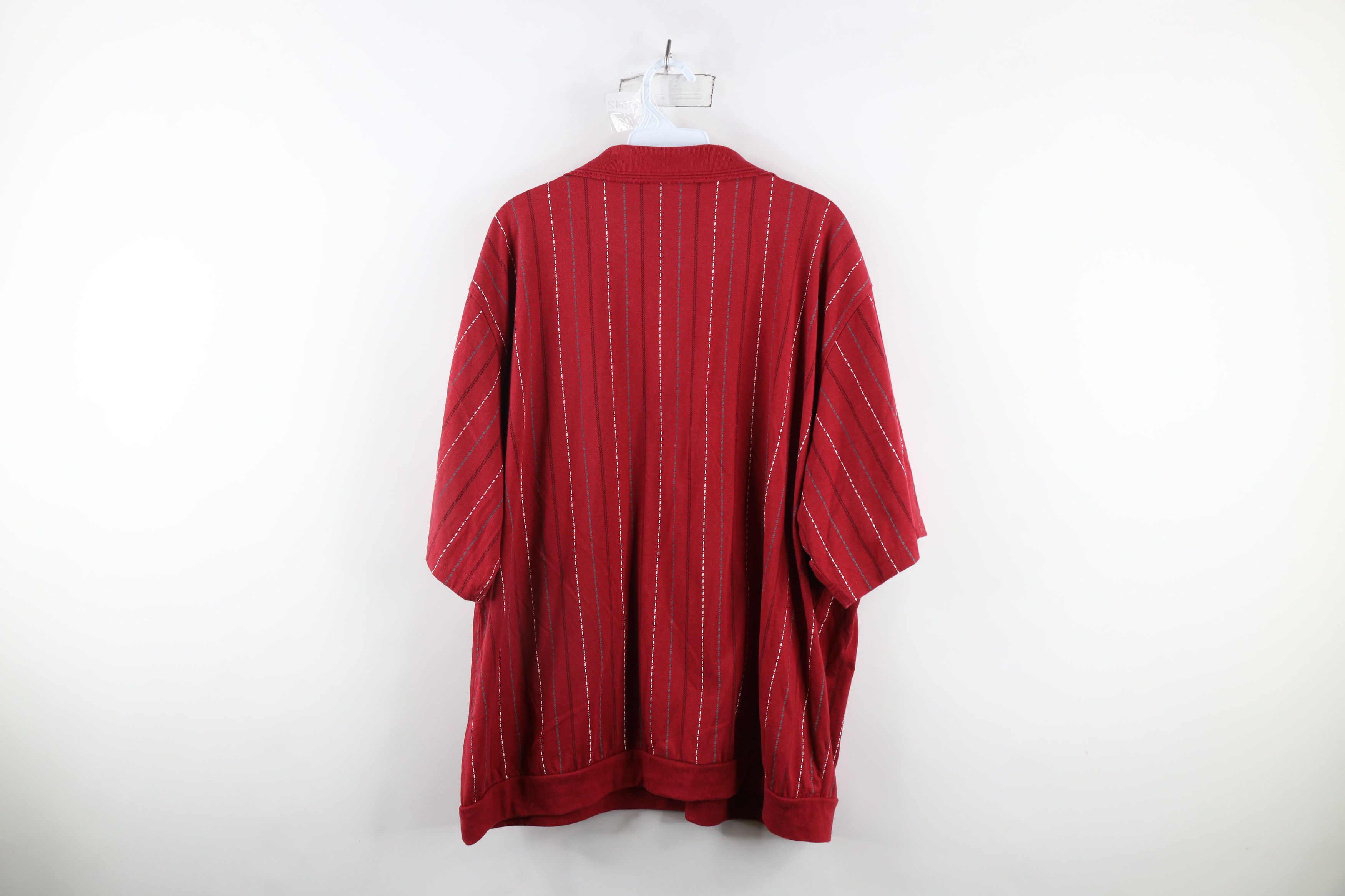 Vintage Vintage 90s Streetwear Collared Pullover Polo Shirt Red Size US XXL / EU 58 / 5 - 7 Thumbnail