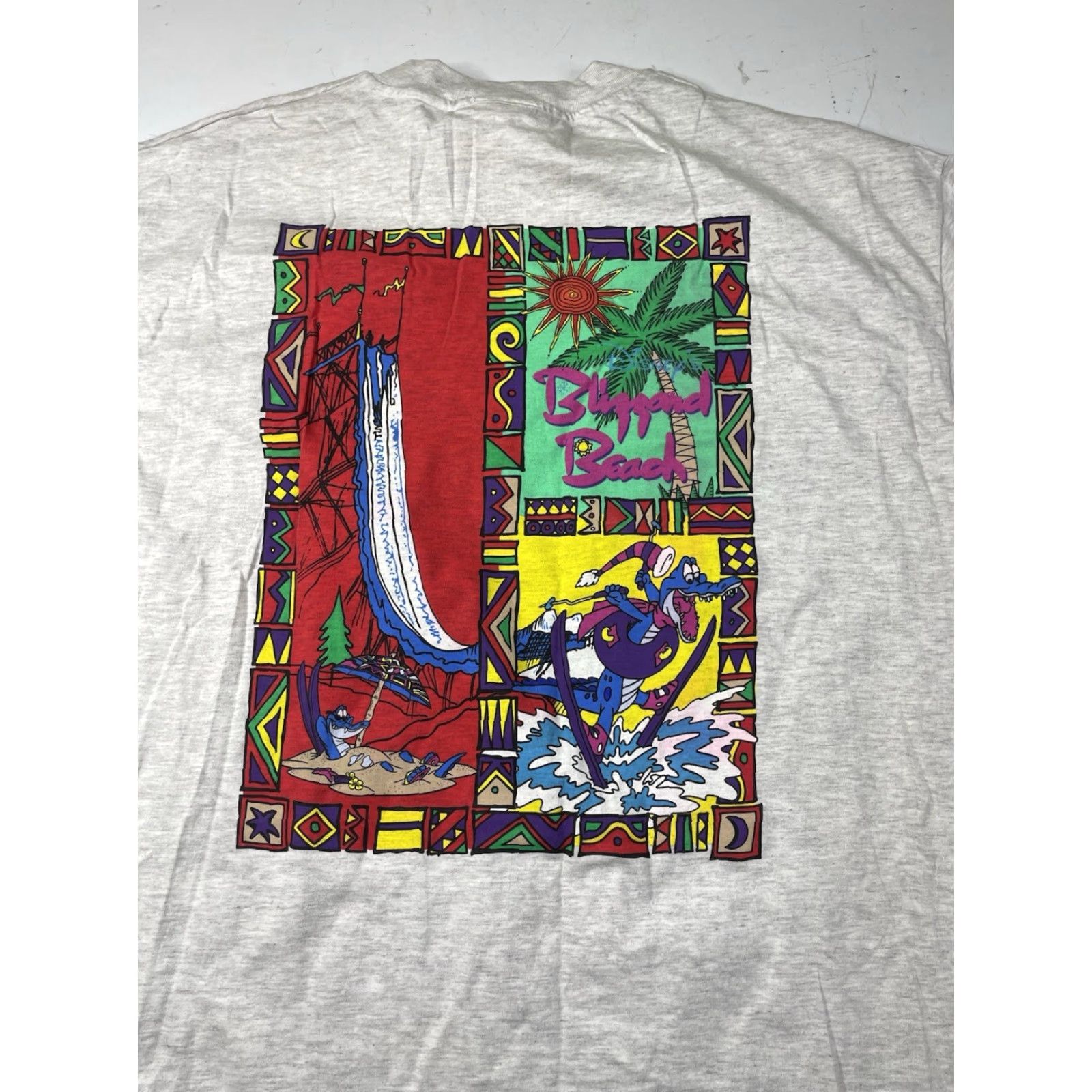 Disney VINTAGE Mickey Inc Disney Blizzard Beach T-Shirt 90s Disneyland XL Gray Cotton Crew Neck Short Sleeve Unisex Adults Size US XL / EU 56 / 4 - 3 Thumbnail