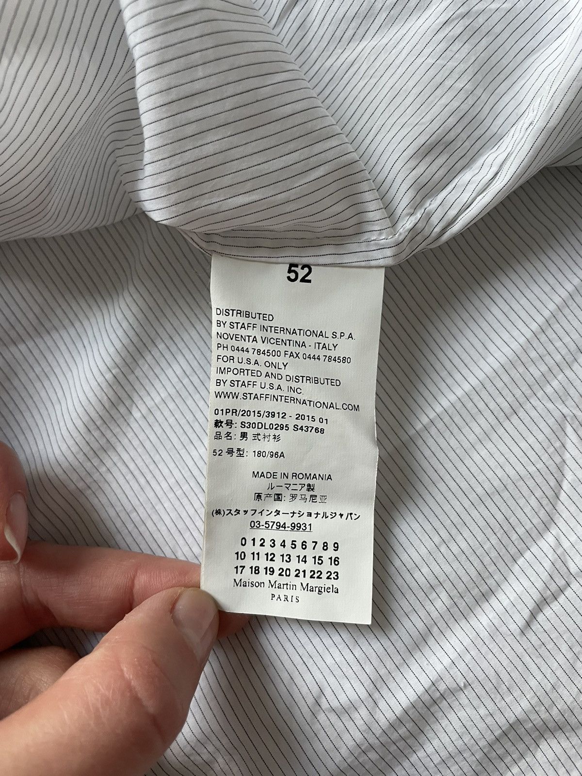 Maison Margiela Martin Margiela Vintage White Striped Cotton Shirt 52 Size Size US L / EU 52-54 / 3 - 5 Thumbnail