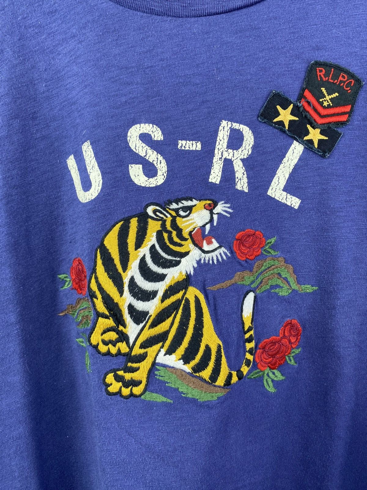Polo Ralph Lauren × Vintage Polo Ralph Lauren Blue Wild Tiger U.S R.L T Shirt Xl Size XL / US 12-14 / IT 48-50 - 2 Thumbnail