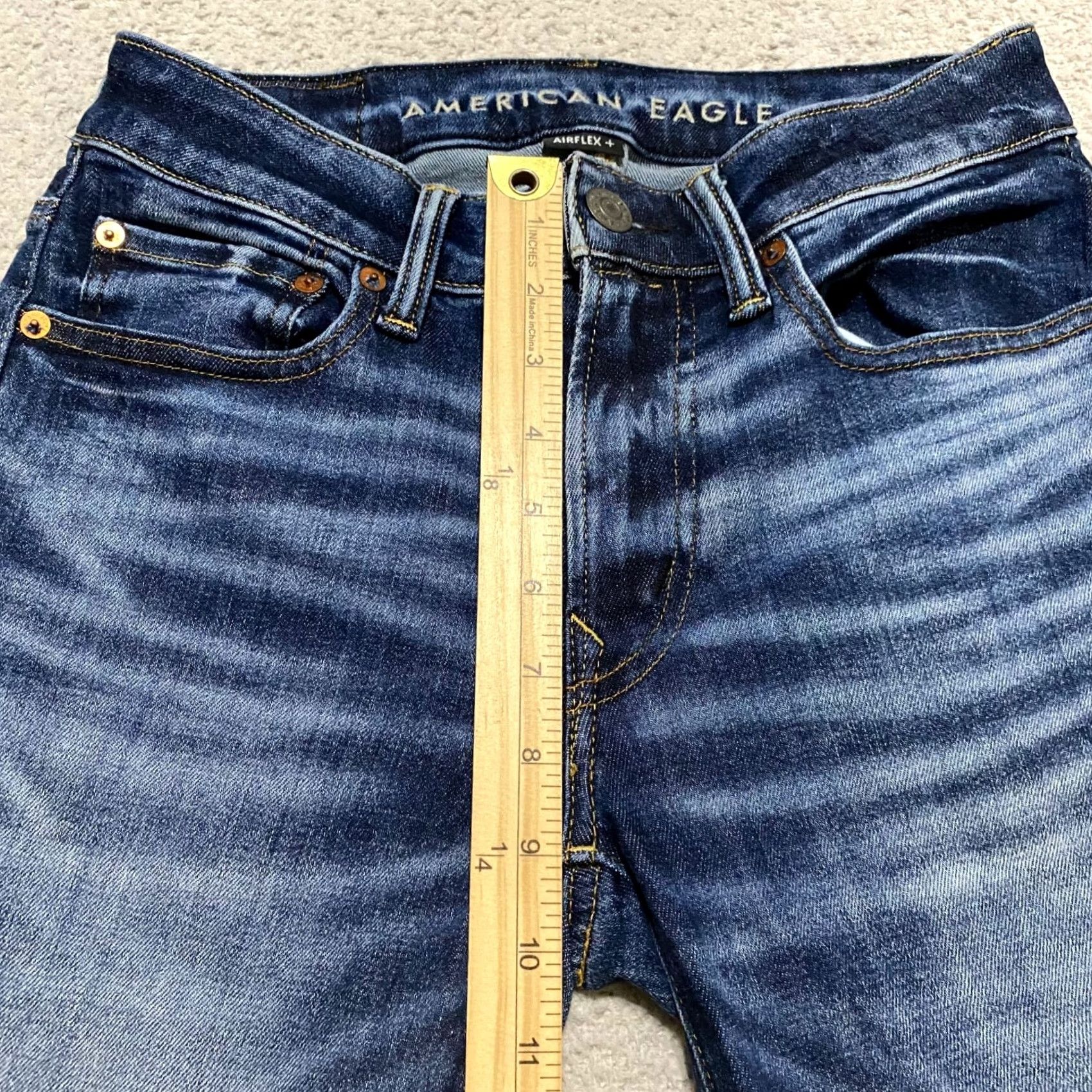 American Eagle Outfitters American Eagle Outfitters Jeans 28x32 Blue Denim Slim Straight Medium Wash Mens Regular Jeans Size US 28 / EU 44 - 7 Thumbnail