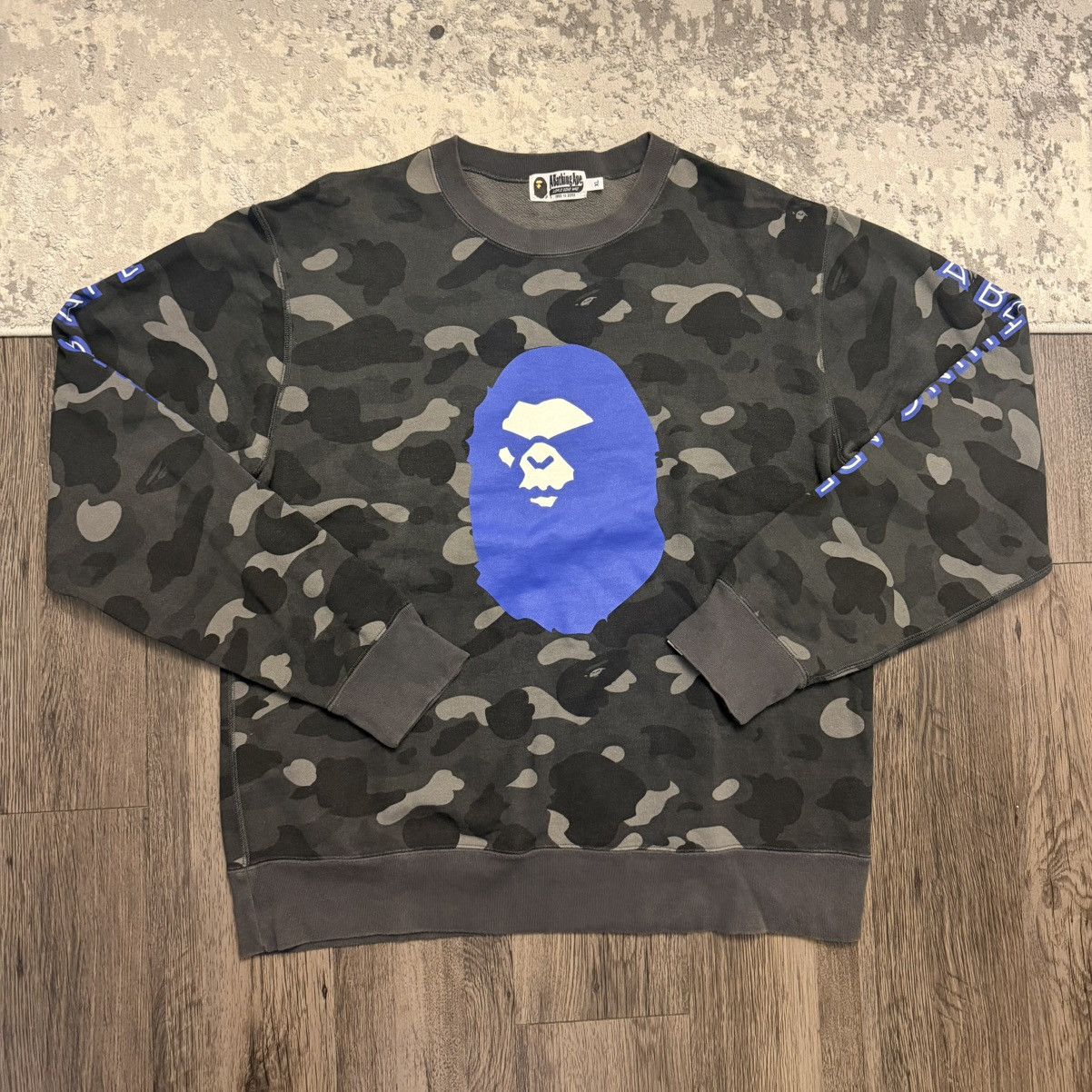 Bape BAPE Color Camo Mad Face Wide Crewneck Sweatshirt Size US XL / EU 56 / 4 - 1 Thumbnail