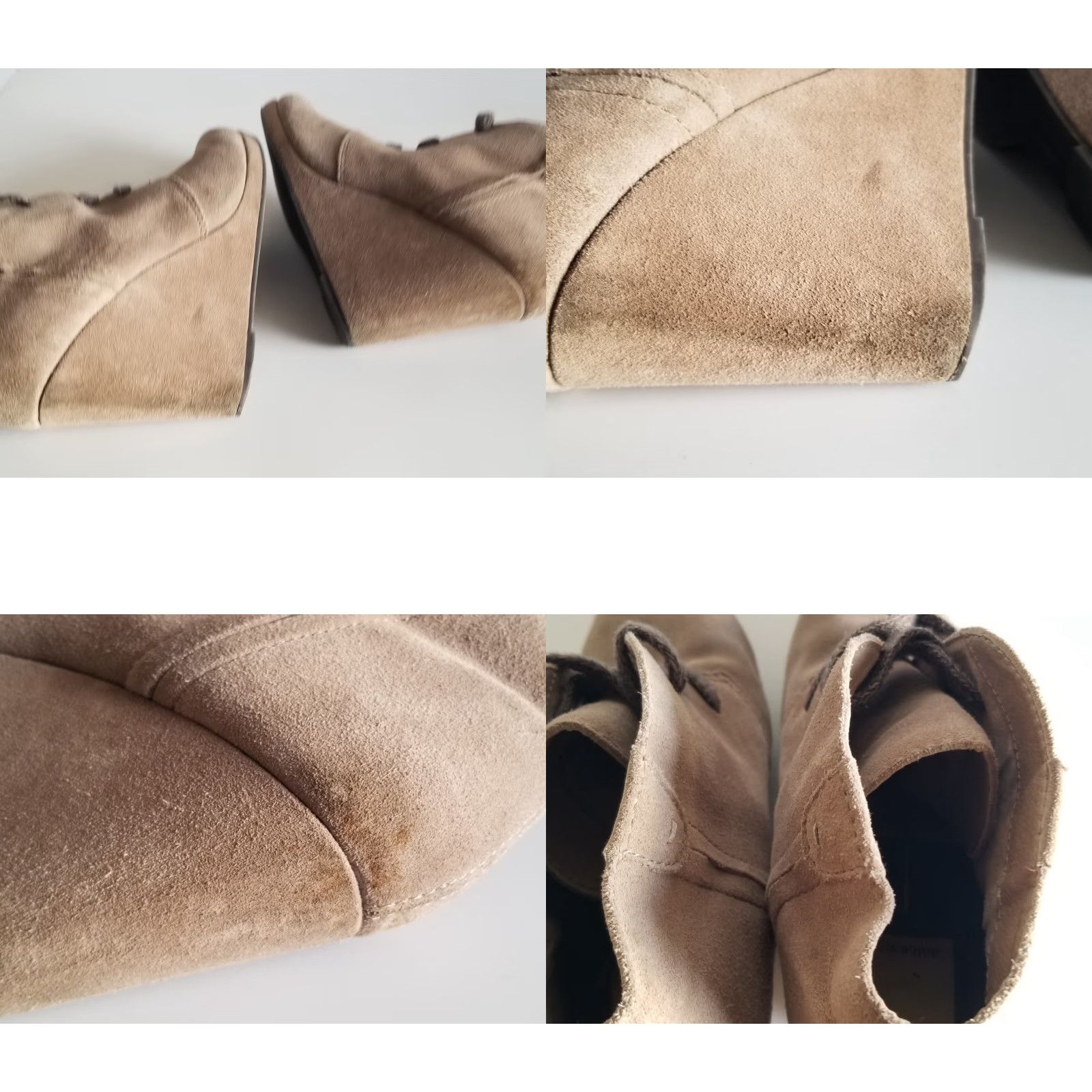 Dolce Vita Dolce Vita Womens Size 9 Tan Suede Lace Up Wedge Heel Ankle Booties Boots Shoes Shoe Block Heeled Ankle Bootie Shoe Size US 9 / IT 39 - 8 Thumbnail