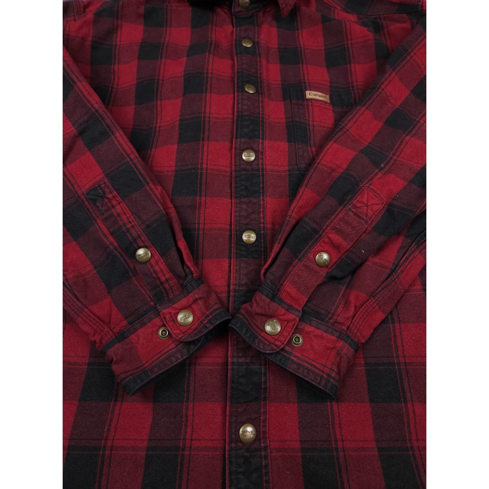 Carhartt VINTAGE Carhartt Jacket Coat Mens Small Plaid Lumberjack Snap Heavy Flannel S195DKR Size US S / EU 44-46 / 1 - 5 Thumbnail