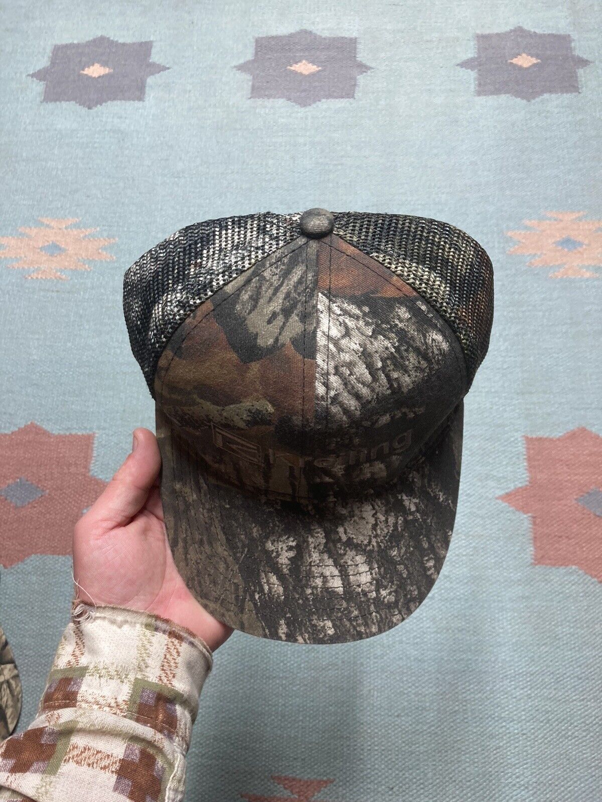 Mossy Oaks × Vintage VTG trucker hat camo break tree mossy oak kreiling roofing Size ONE SIZE - 3 Thumbnail
