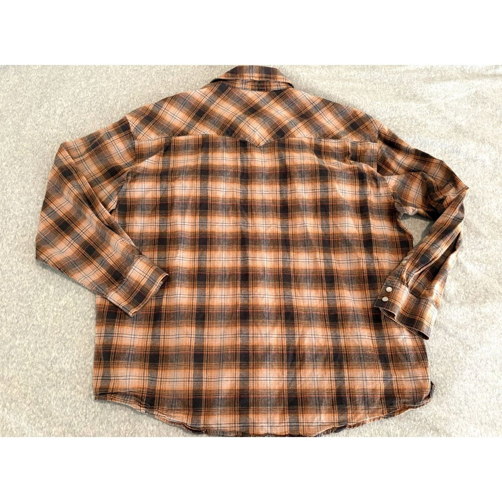 West Coast Choppers West Coast Choppers Shirt Mens XL Orange Plaid Long Sleeve Button-Up Work Wear Flannel 90s Theme Motorcycle Western Size US XL / EU 56 / 4 - 6 Thumbnail
