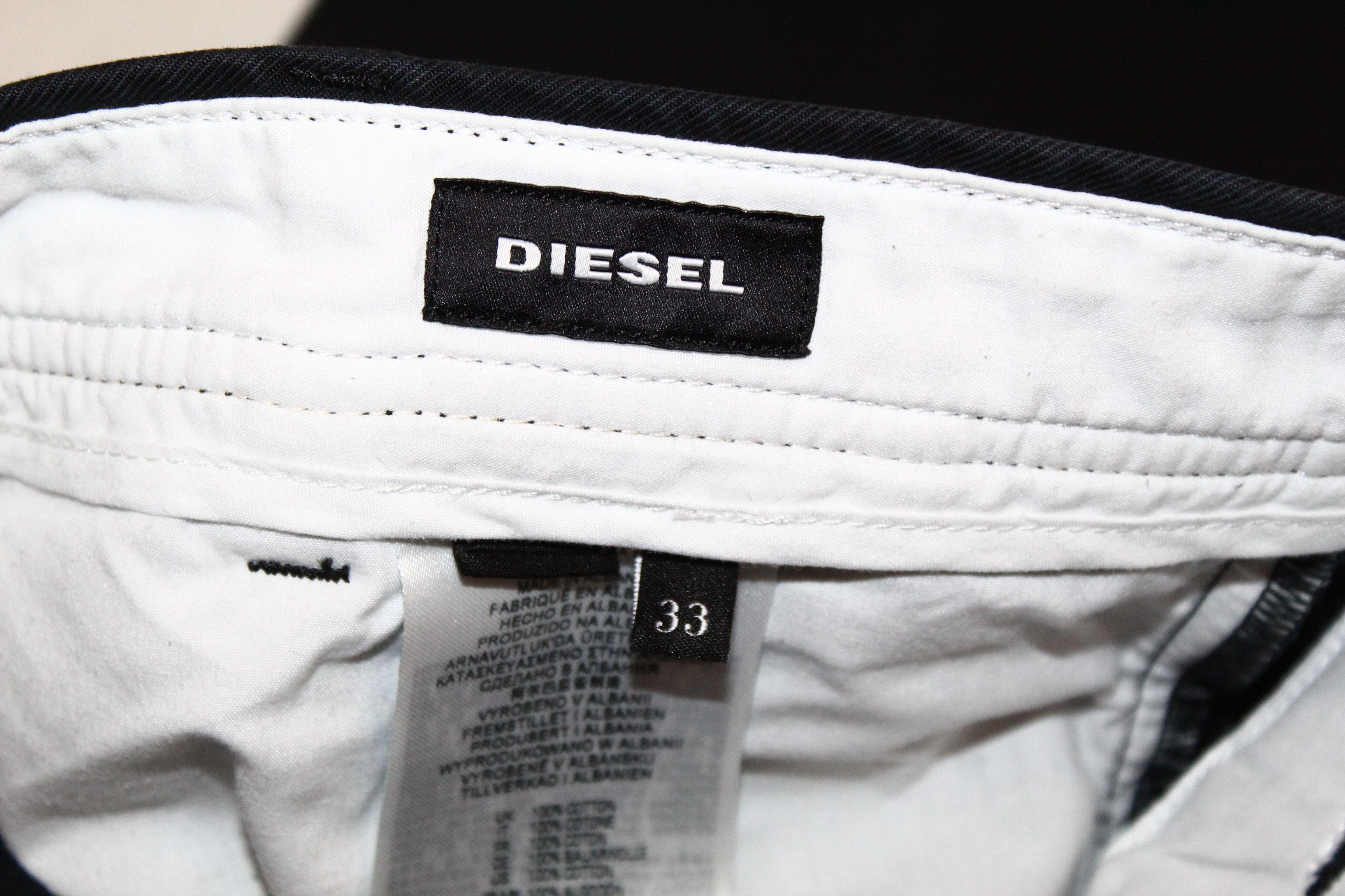 Diesel Diesel Black P-Jared-NL Slim Fit Twill Chino Cargo Trousers Size US 33 - 9 Thumbnail