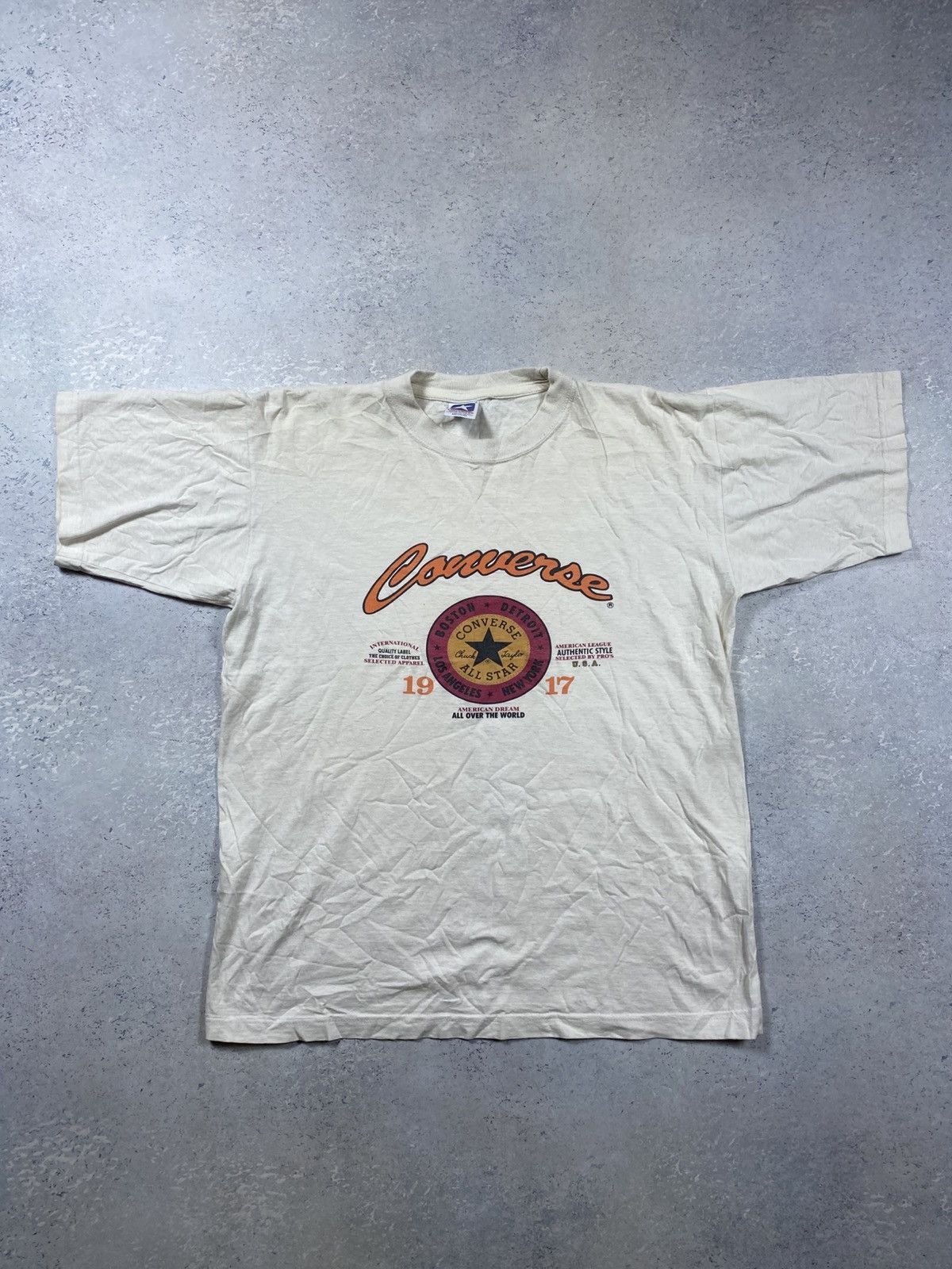 Converse Vintage Converse Mens T-Shirt With Big Logo Made in USA Size US M / EU 48-50 / 2 - 1 Thumbnail