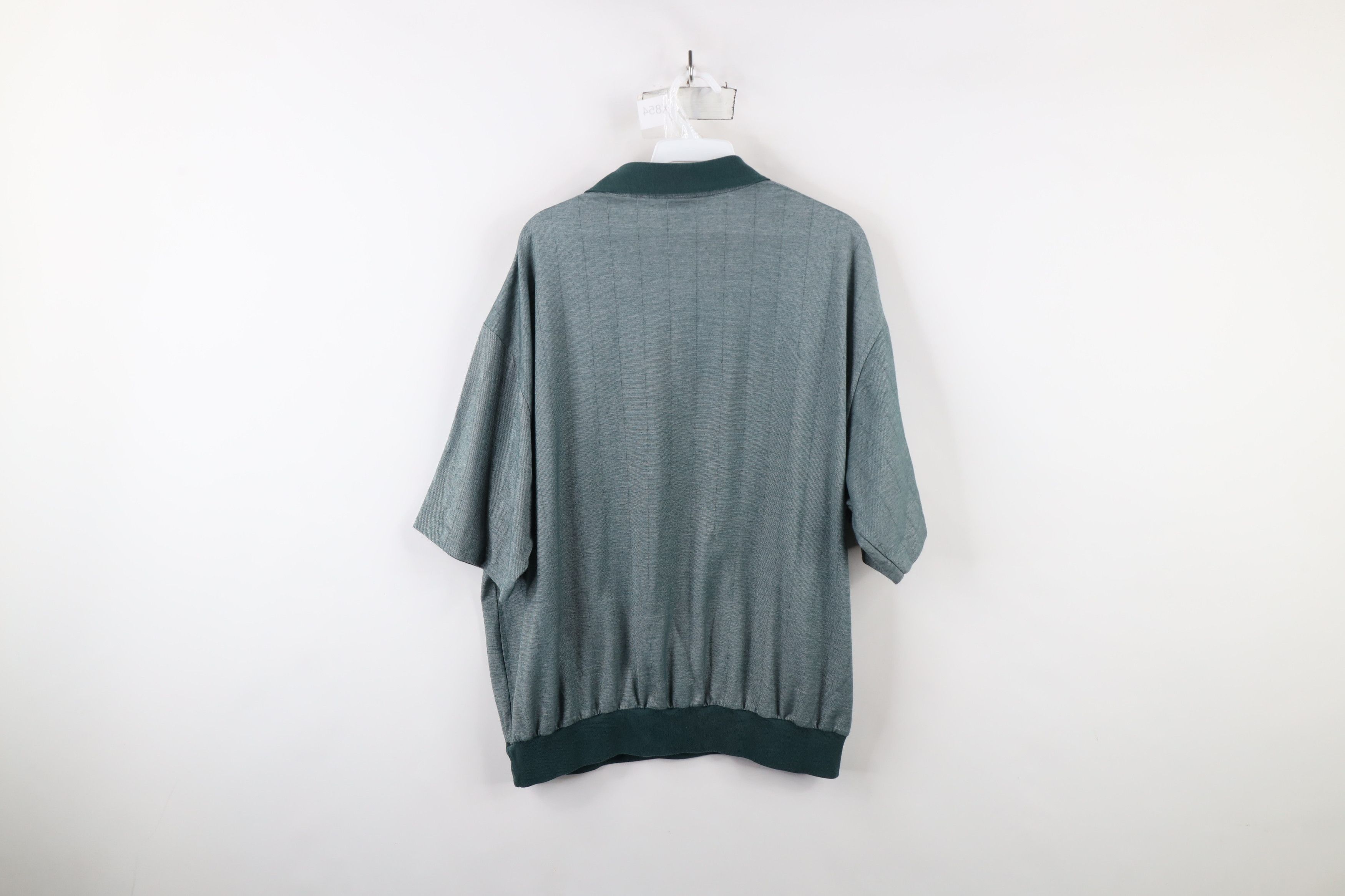 Vintage Vintage 90s Streetwear Knit Pullover Polo Shirt Green Size US L / EU 52-54 / 3 - 8 Thumbnail