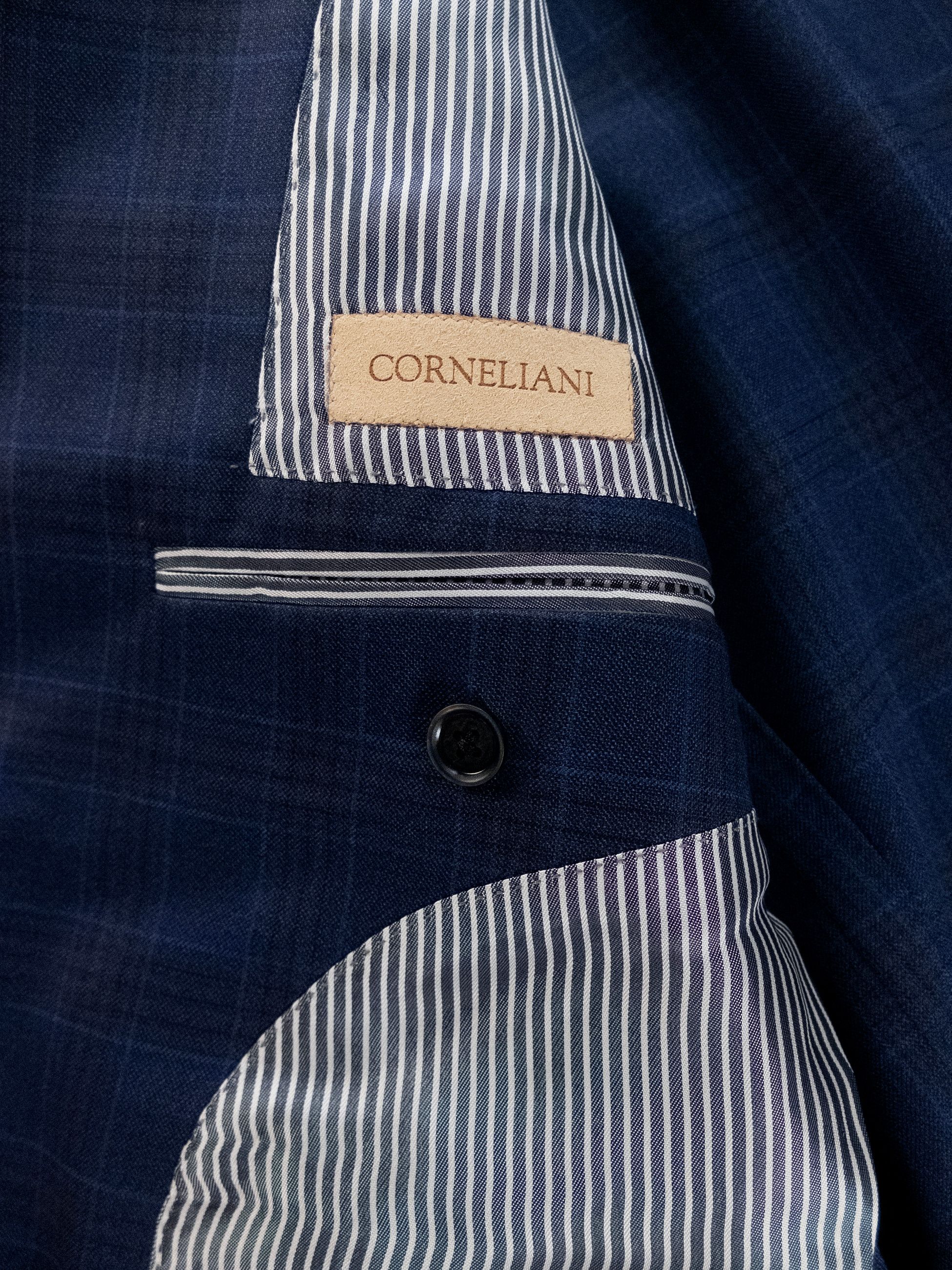 Corneliani CORNELIANI blue plaid Super 130s wool sportcoat 38 48 Size 38R - 10 Thumbnail
