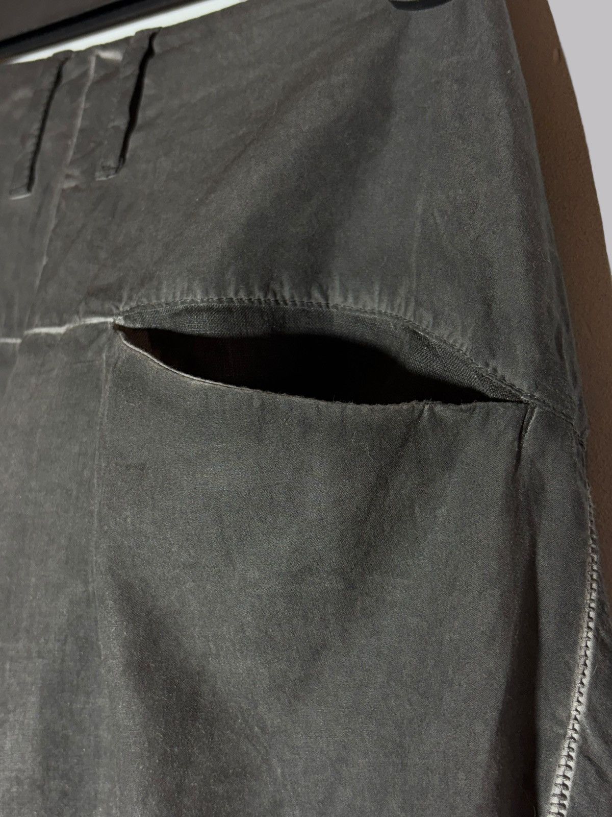 Transit Uomo Transit Uomo Dark Grey Charcoal Cotton Linen Pants Rare Size US 28 / EU 44 - 11 Thumbnail
