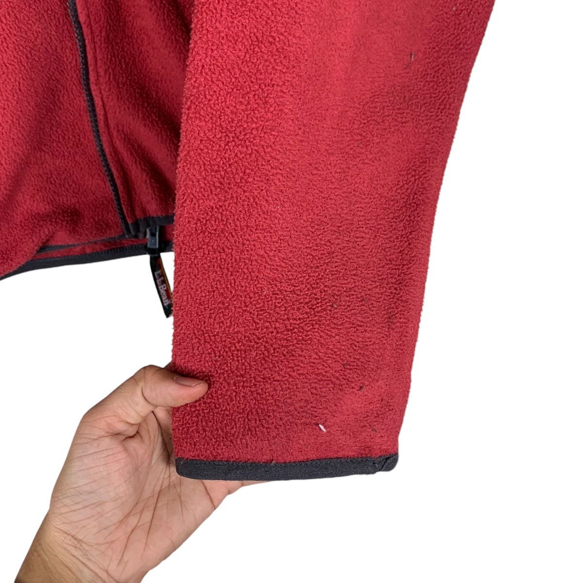 L.L. Bean 90’s L.L. BEAN Zipper Red Fleece Jacket #1358-C61 Size M / US 6-8 / IT 42-44 - 13 Thumbnail