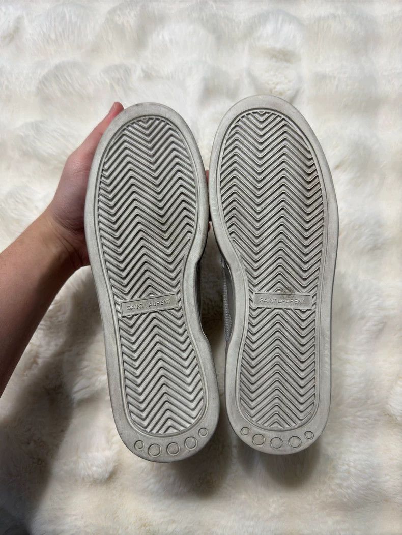 Saint Laurent Paris Saint Laurent Paris Old high-top shoes made of pure white s Size US 7 / EU 40 - 8 Thumbnail