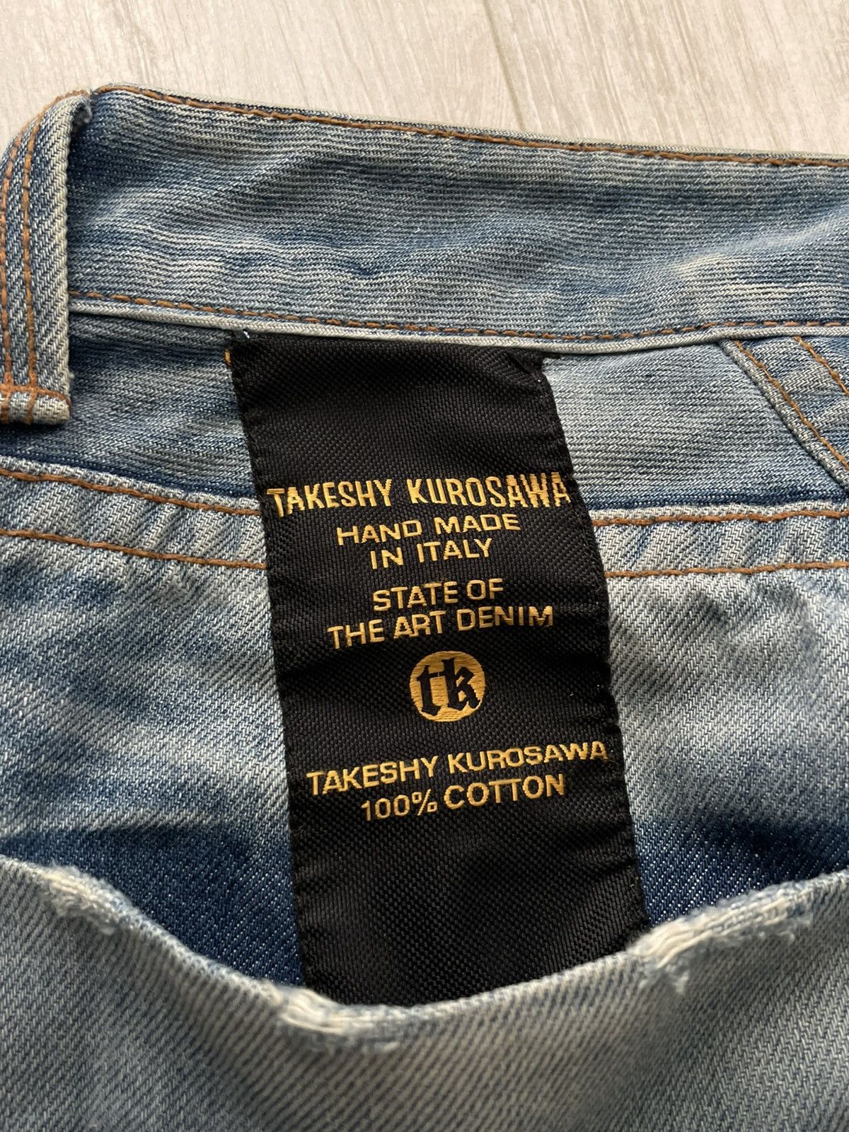Takeshy Kurosawa Vintage Takeshy Kurosawa Japan Distressed Denim Jeans RARE Size US 32 / EU 48 - 5 Thumbnail