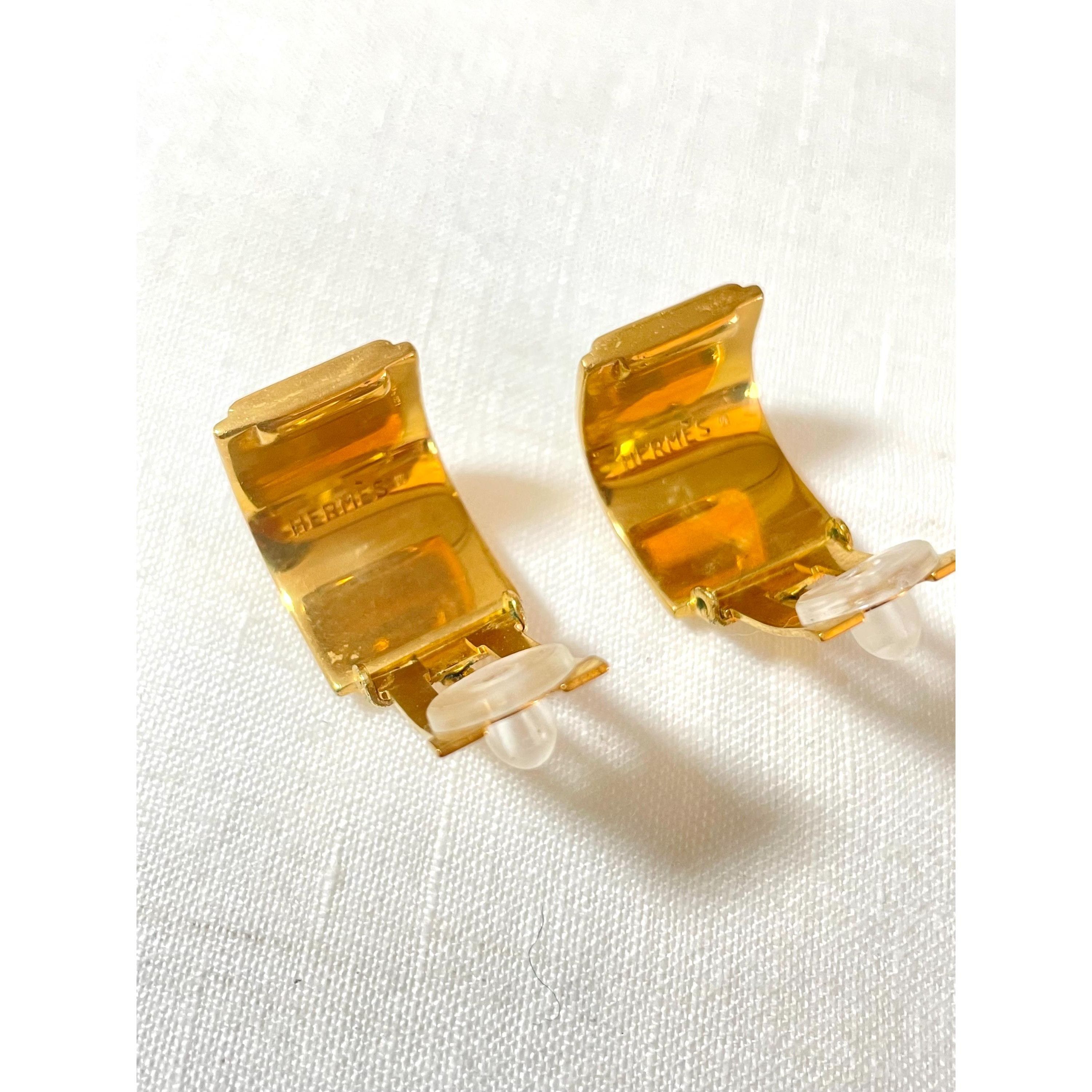 Hermes Vintage Hermes cloisonne enamel earrings with blue lion Size ONE SIZE - 4 Thumbnail