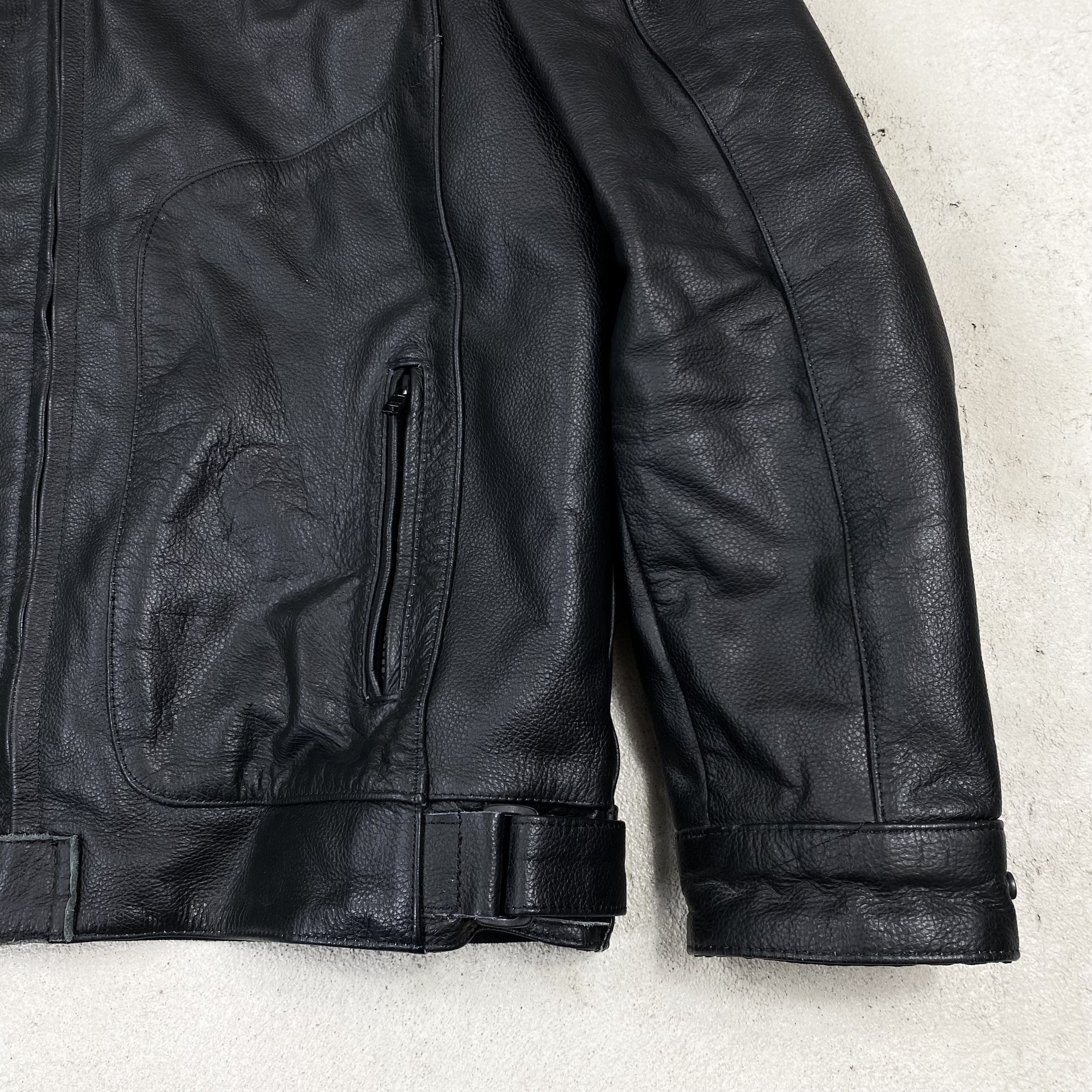 Genuine Leather racing leather Jacket moto real biker Y2K Size US XXL / EU 58 / 5 - 6 Thumbnail