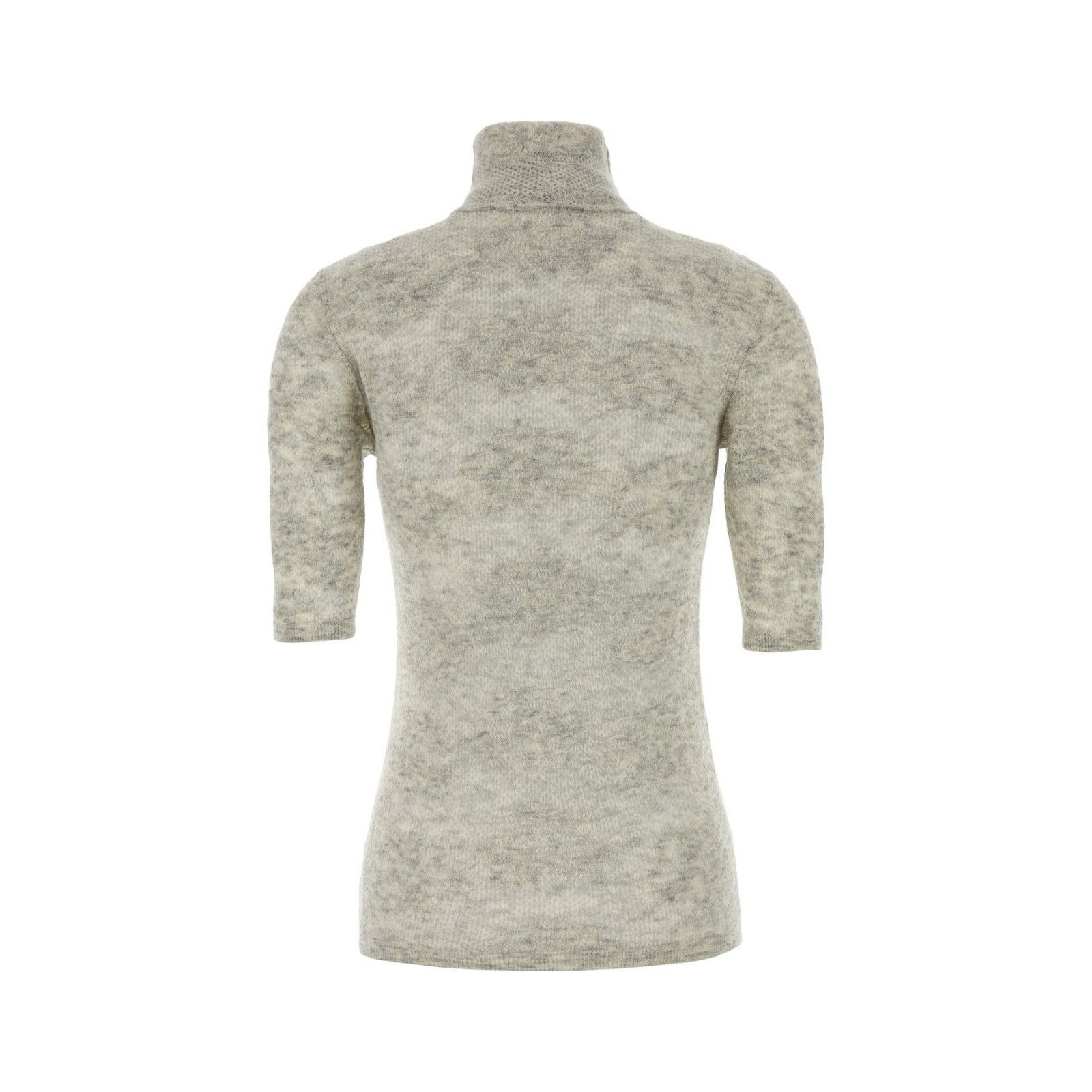 Brunello Cucinelli BRUNELLO CUCINELLI Grey Silk Blend Sweater New & Authentic ( Size XS / US 0-2 / IT 36-38 - 2 Thumbnail