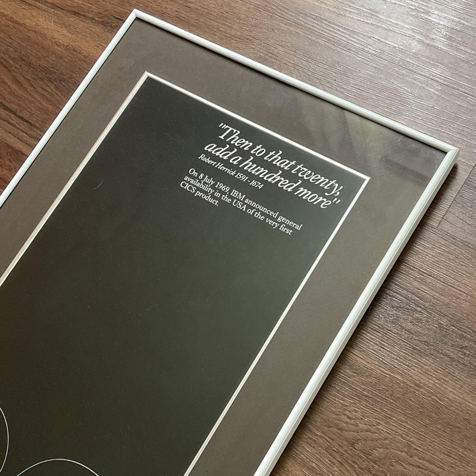 Vintage Vtg IBM PC Computer Poster CISC Systems Framed Picture 39X16 Size ONE SIZE - 2 Thumbnail