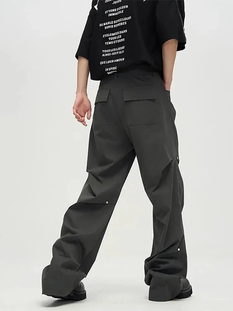 Japanese Brand Cargo baggy flared pleated pants Size US 32 / EU 48 - 6 Thumbnail