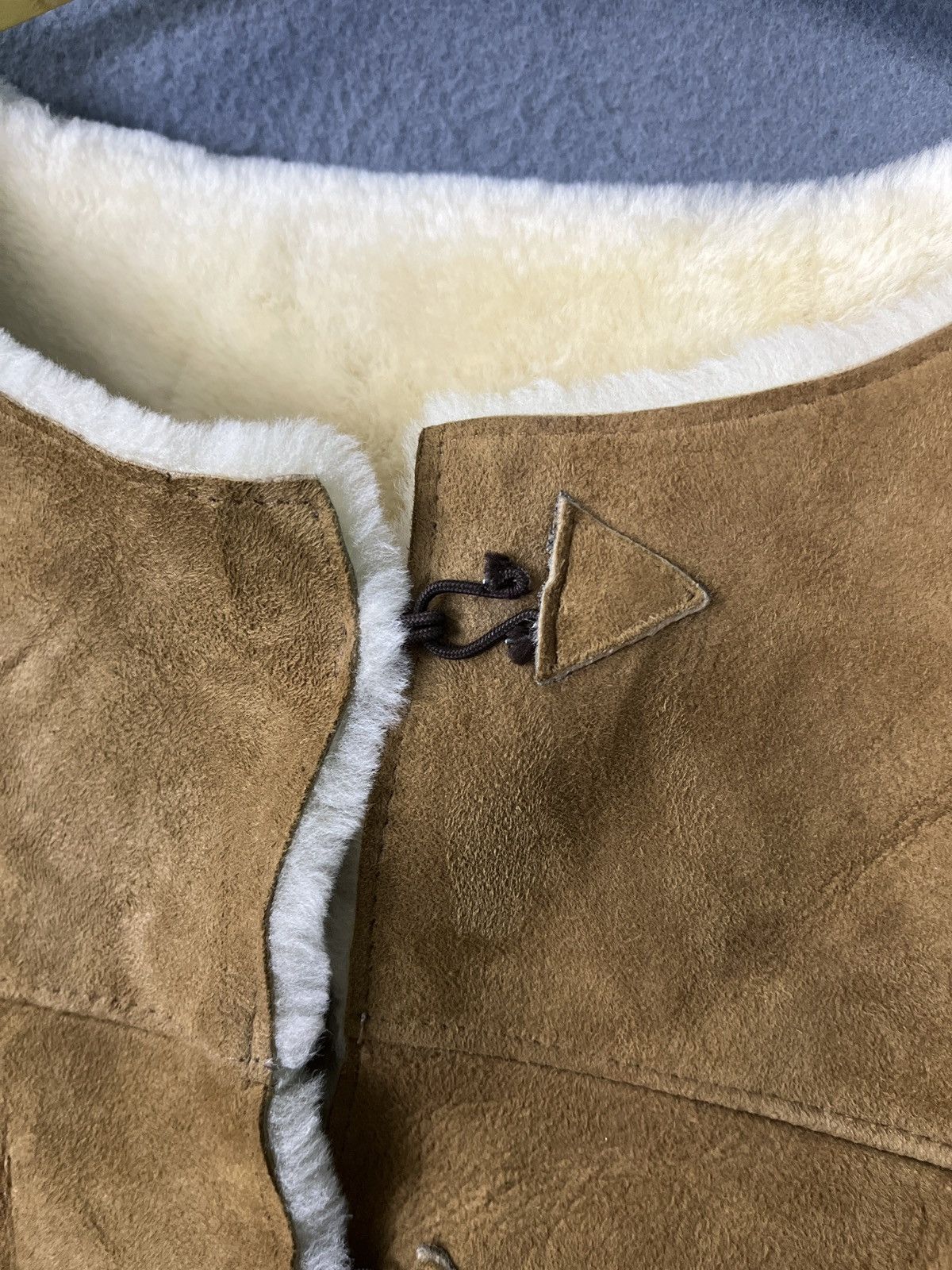 Genuine Leather × Vintage Peau D’ Ane Made in France Real Sheep Leather Suede Jacket Size S / US 4 / IT 40 - 11 Thumbnail