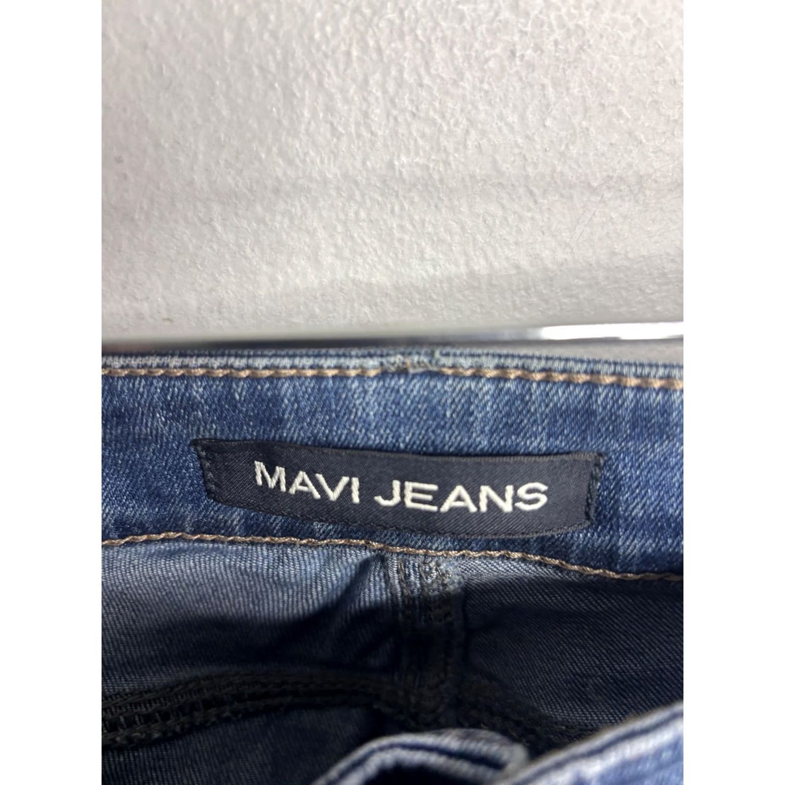 Mavi Mavi Jeans Mens 34x30 Blue Medium Wash Slim Straight 5 Pocket Denim Distressed Size US 34 / EU 50 - 3 Thumbnail